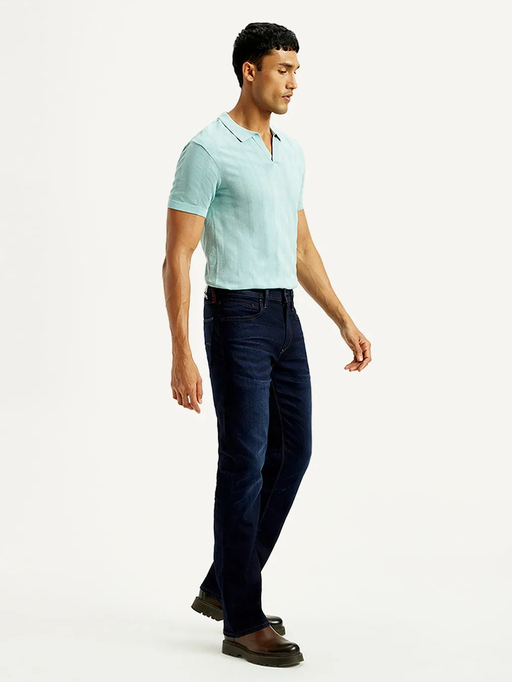 Men's Redloop 527 Med Indigo Bootcut Fit Mid Rise Jeans Sustainable Creative Look Everyday Layer