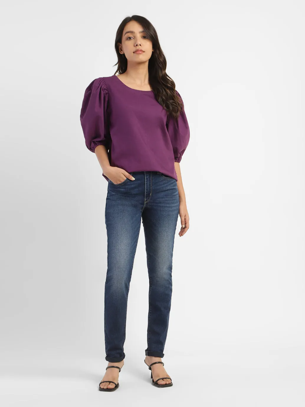 Abrasion Resistant Fabric Women's 721 Blue Skinny Fit High Rise Jeans