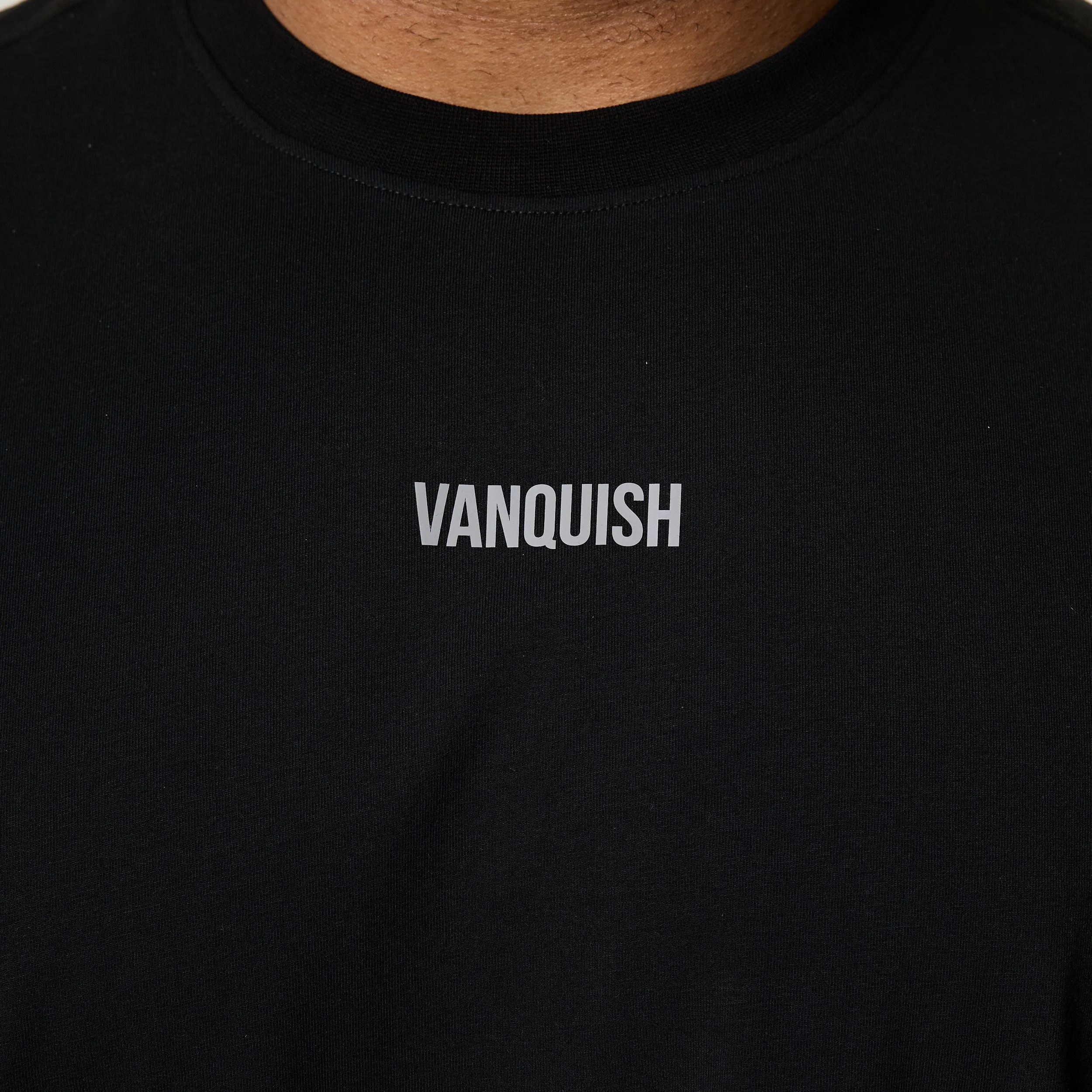 Vanquish Essential V2 Black Oversized Boxy T Shirt Breathable Comfort