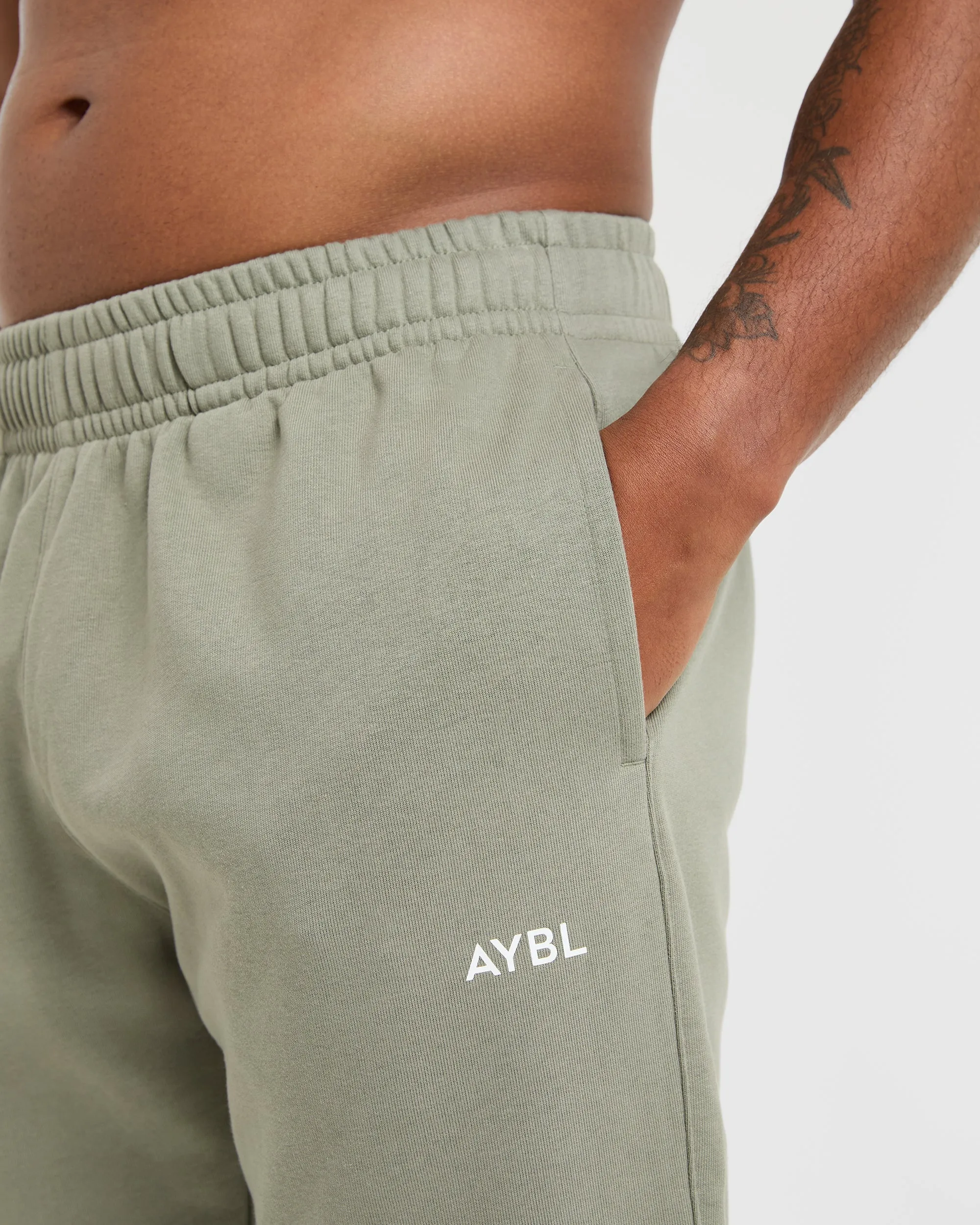 Essential Lightweight Joggers - Washed Sage Durable Hem Core Ease