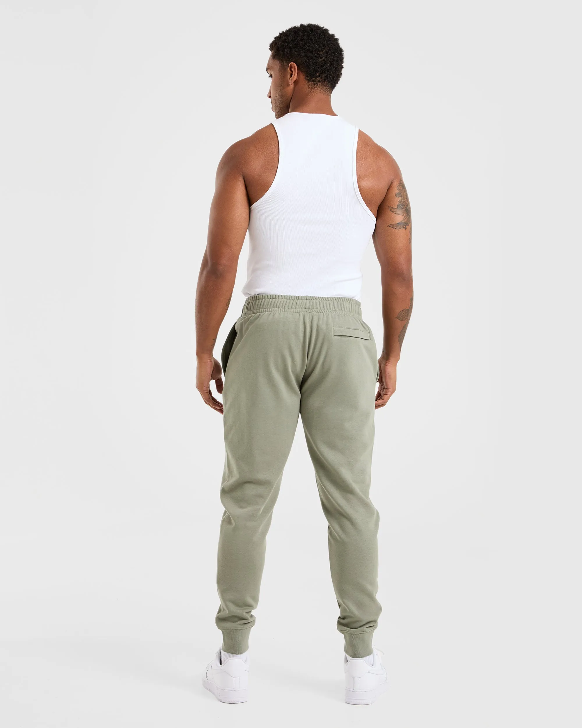 Mesh Lined Perfect Stretch Essential Lightweight Joggers - Washed Sage