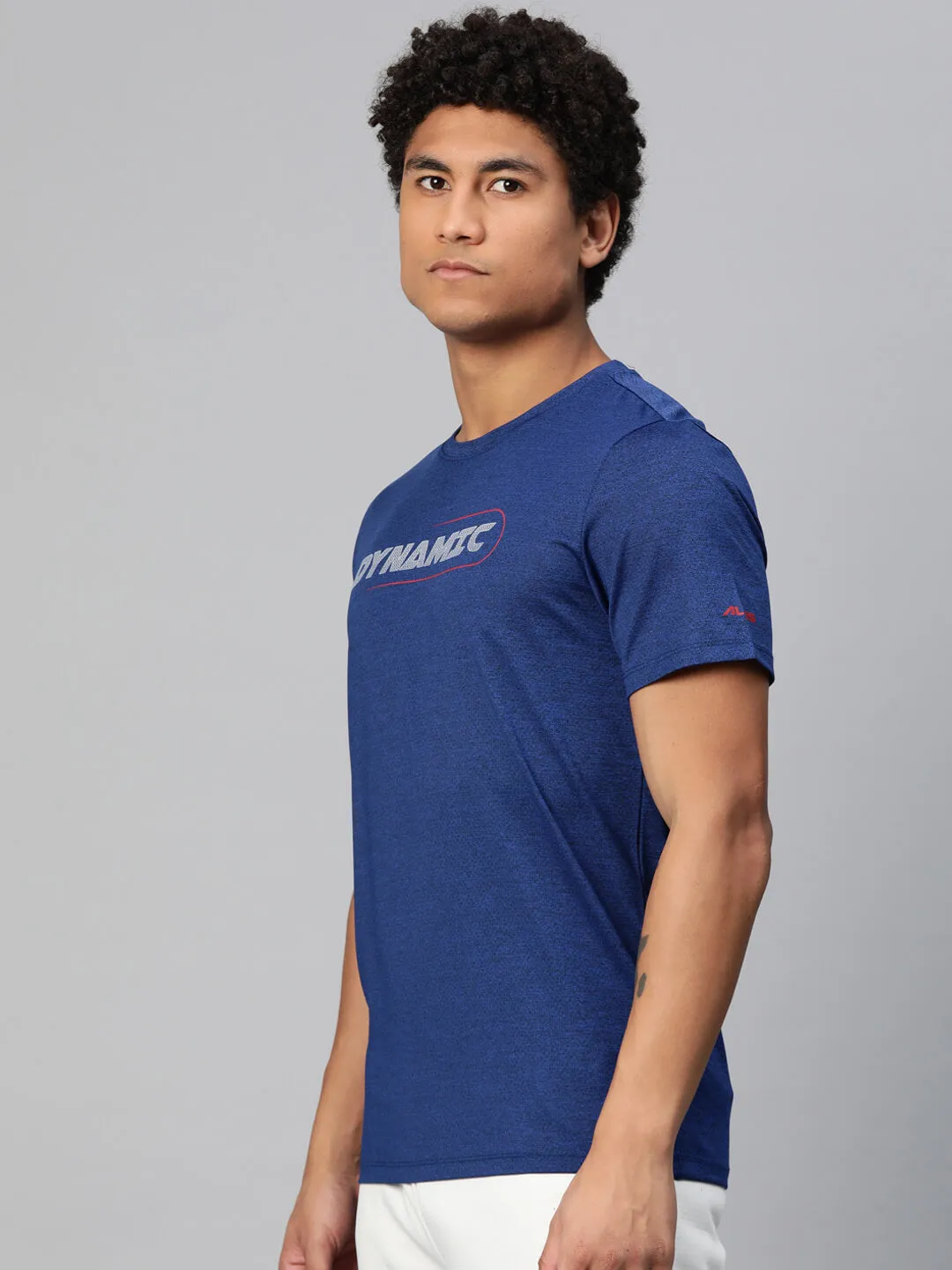 Model Edge Evening Chic Alcis Men Typography Printed Anti Static Slim Fit T-shirt