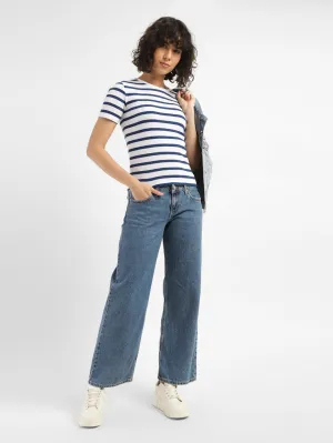 Urban Style All Around Fit Women's Blue Loose Fit Low Rise Jeans
