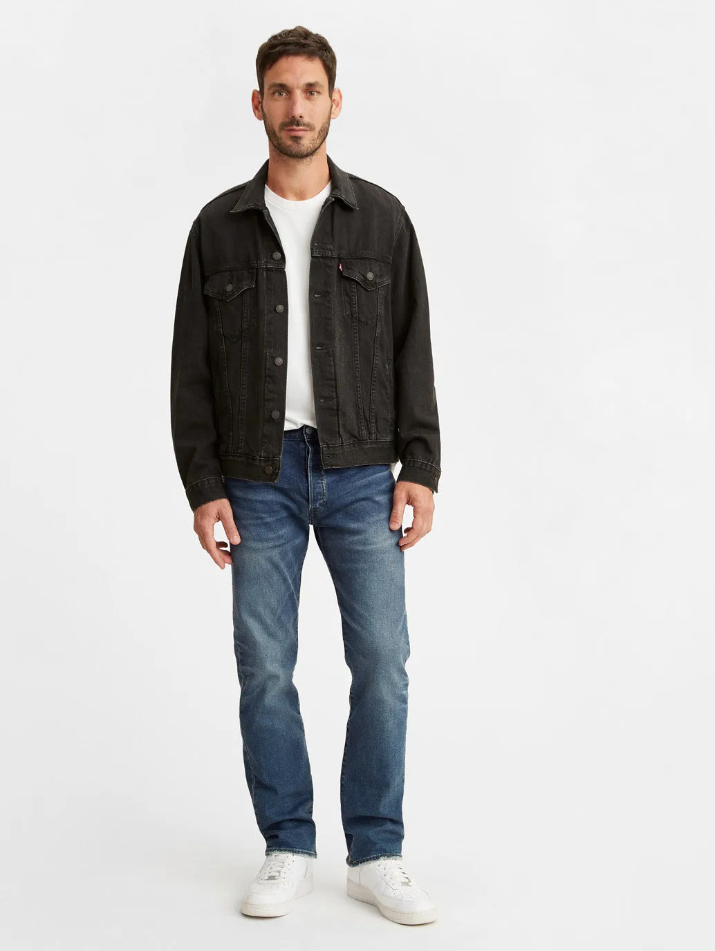 Timeless Cut Trusted Outfit Men's 501 Blue Straight Fit Mid Rise Jeans