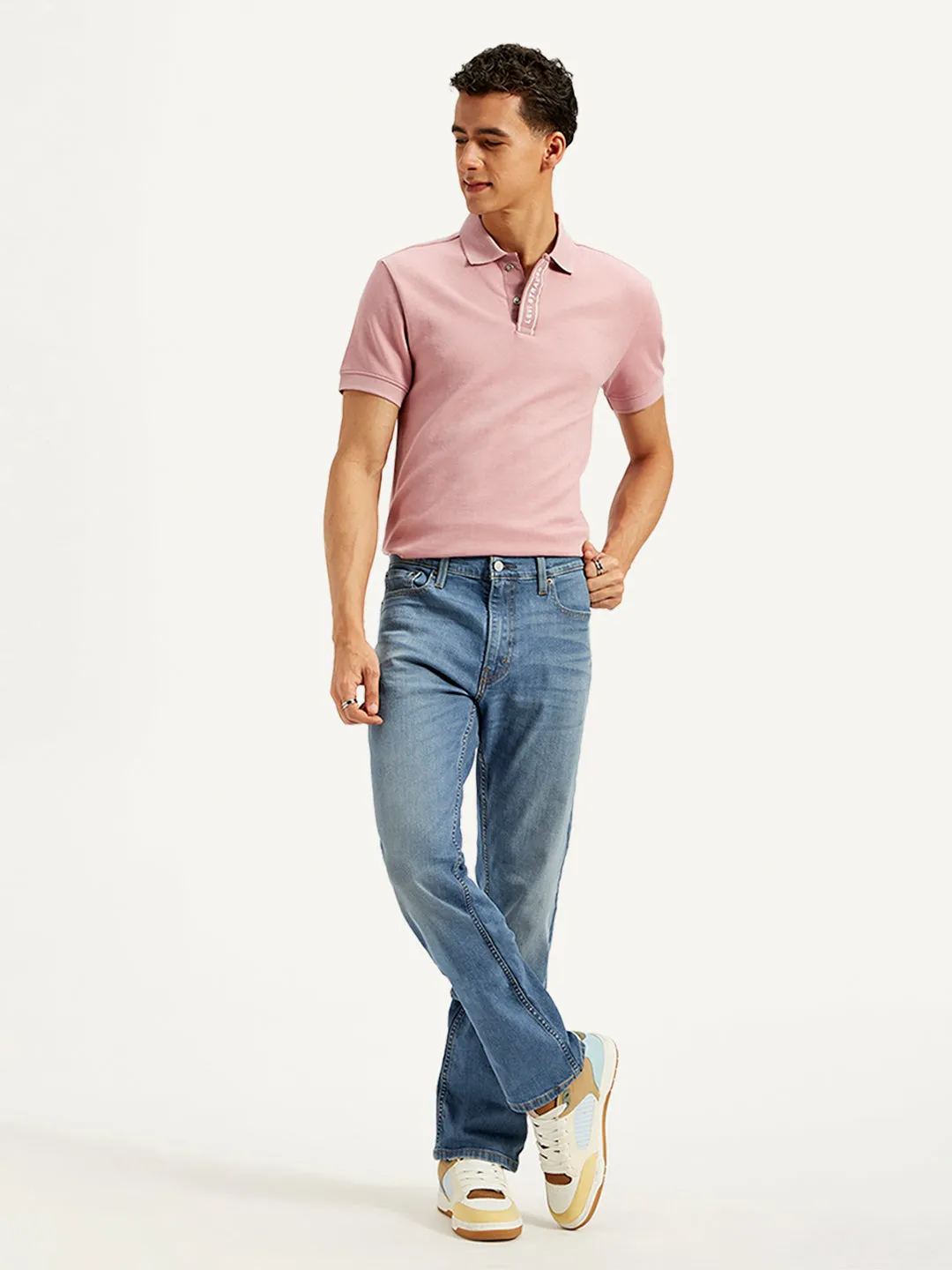 Brunch Outfit Casual Outdoor Casual Men's 513 Blue Slim Straight Fit Mid Rise Jeans