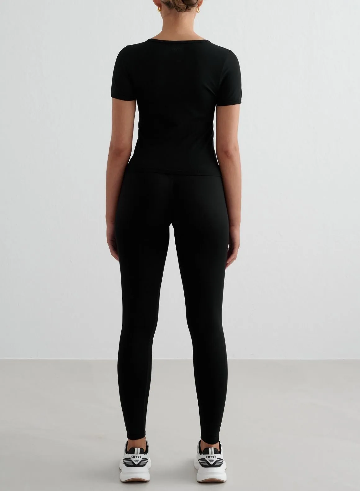 Christmas Black Shape Seamless Short Sleeve