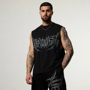 Light Comfort Style Daily Casual Vanquish Metal Black Cut Off Sleeveless T Shirt