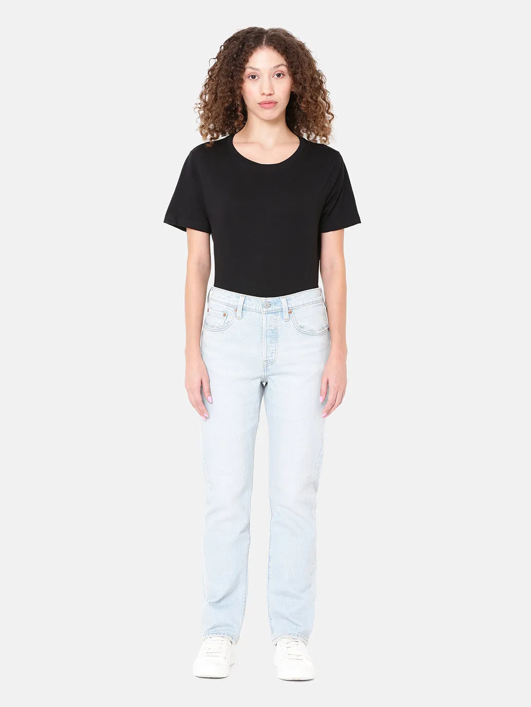 Trend Friendly Professional Wear Artist Vibe Women's 501 Light Indigo Straight Fit High Rise Jeans