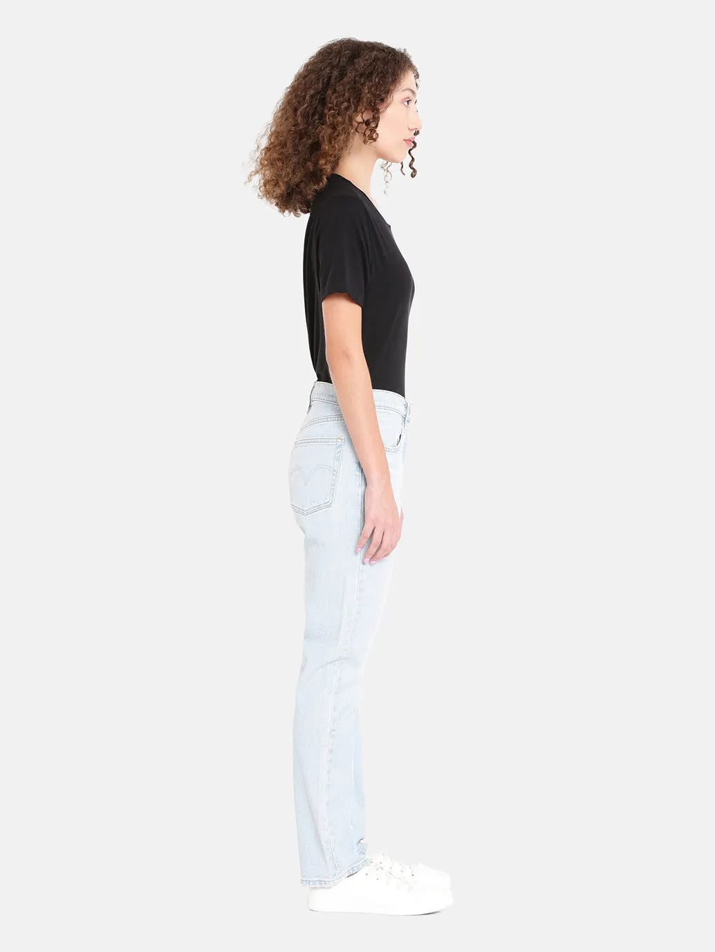 Women's 501 Light Indigo Straight Fit High Rise Jeans Always Fits All Time Fit