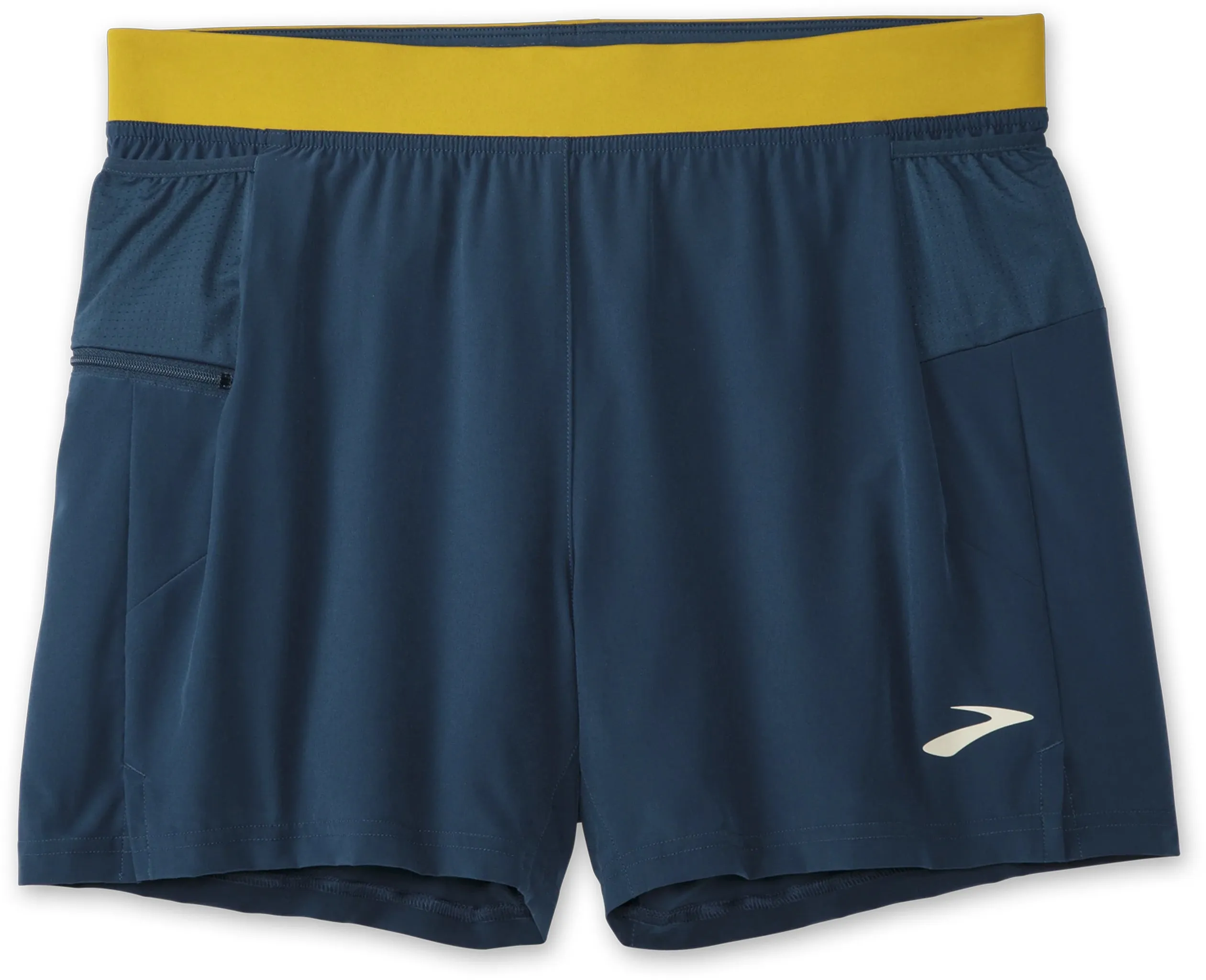beach shorts Brooks 5 Inch Sherpa 2 In 1 Mens Running Shorts - Blue