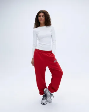 anti slip grip Reinforced Knees ADA Sweatpants - Classic Red