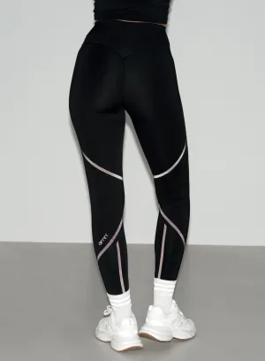 Airy Feel Black Reflective Warming Tights