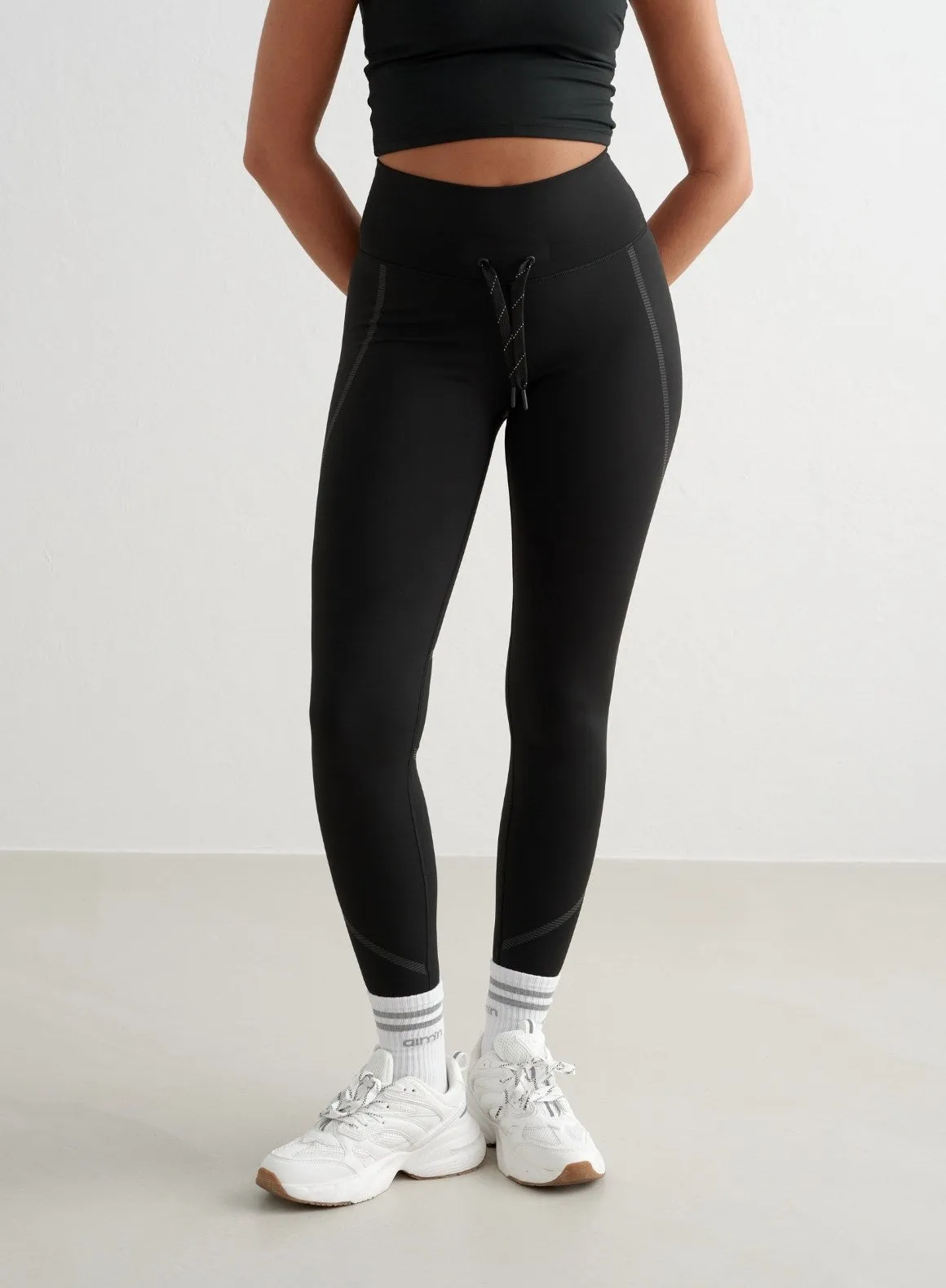 Black Reflective Warming Tights Feather Feel