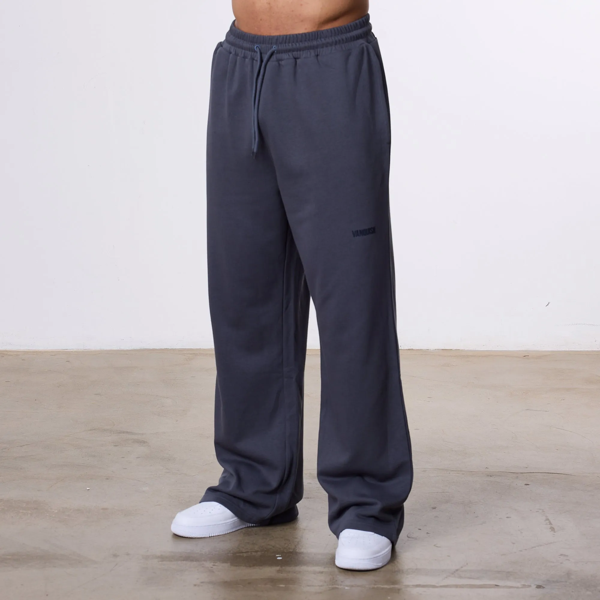 AntiSnagZippers Durable Seam Construction Vanquish Essential Denim Blue Straight Leg Sweatpants
