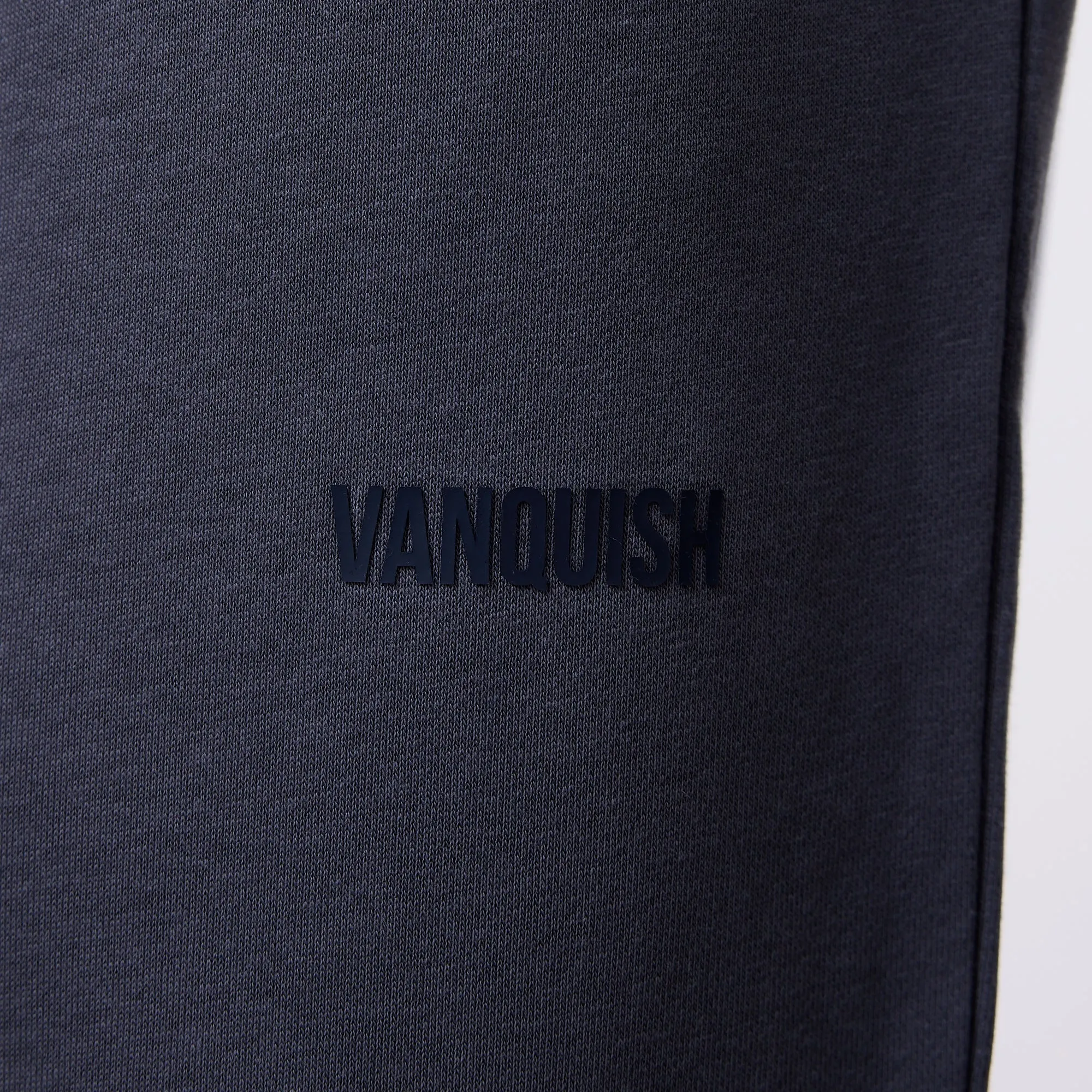 Vanquish Essential Denim Blue Straight Leg Sweatpants Low Profile Design DoubleLayeredHem