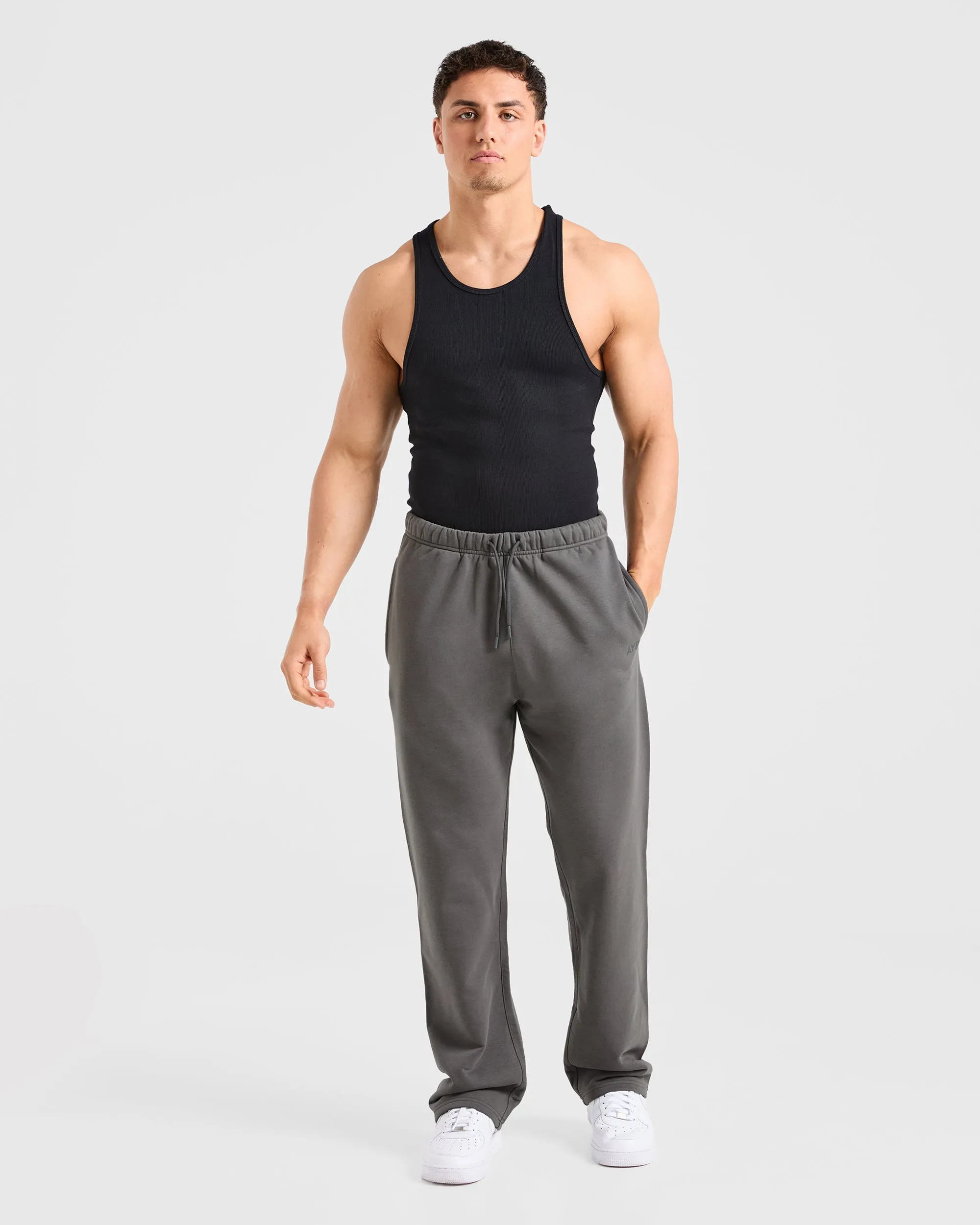 Craft Oversized Straight Leg Joggers - Charcoal Fade Resistant Stretch Ready