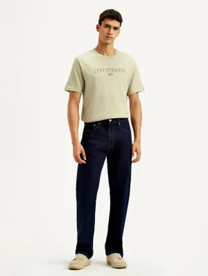 Professional Wear Artist Vibe Versatile Weekend Style Men's 505 Navy Blue Straight Fit Mid Rise Jeans