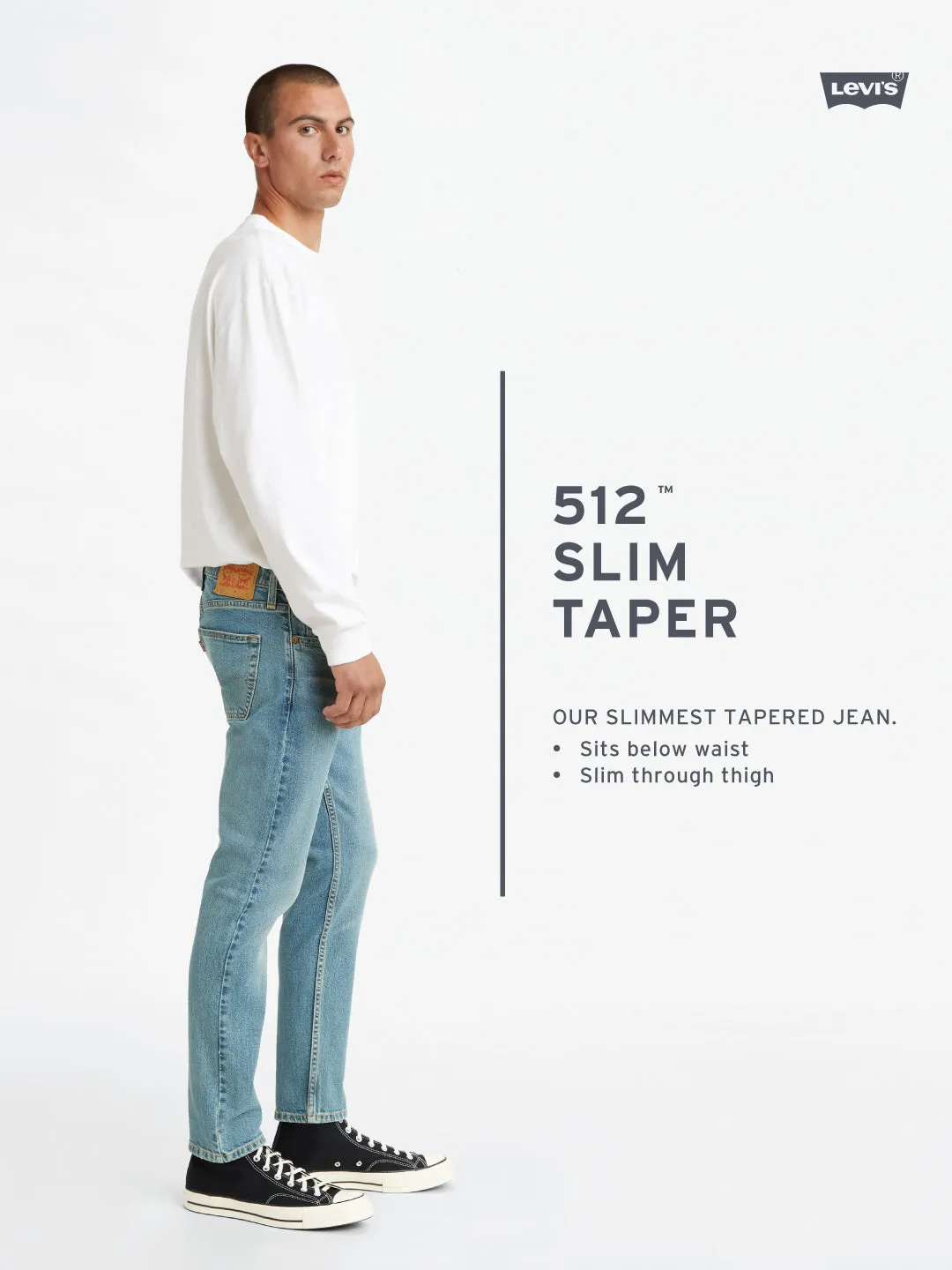 Holiday Vibes Stretch Men's 512 Navy Blue Slim Tapered Fit Mid Rise Jeans