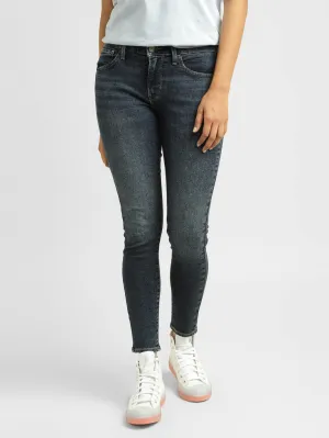 Women's 710 Blue Skinny Fit Mid Rise Jeans Minimalist Eco Friendly
