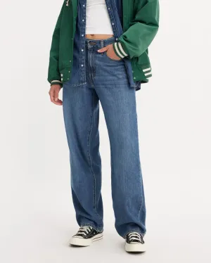 Levi's? Womens Baggy Dad Loose Fit Lightweight Jeans - Blue Utopia Modern Weekend Style