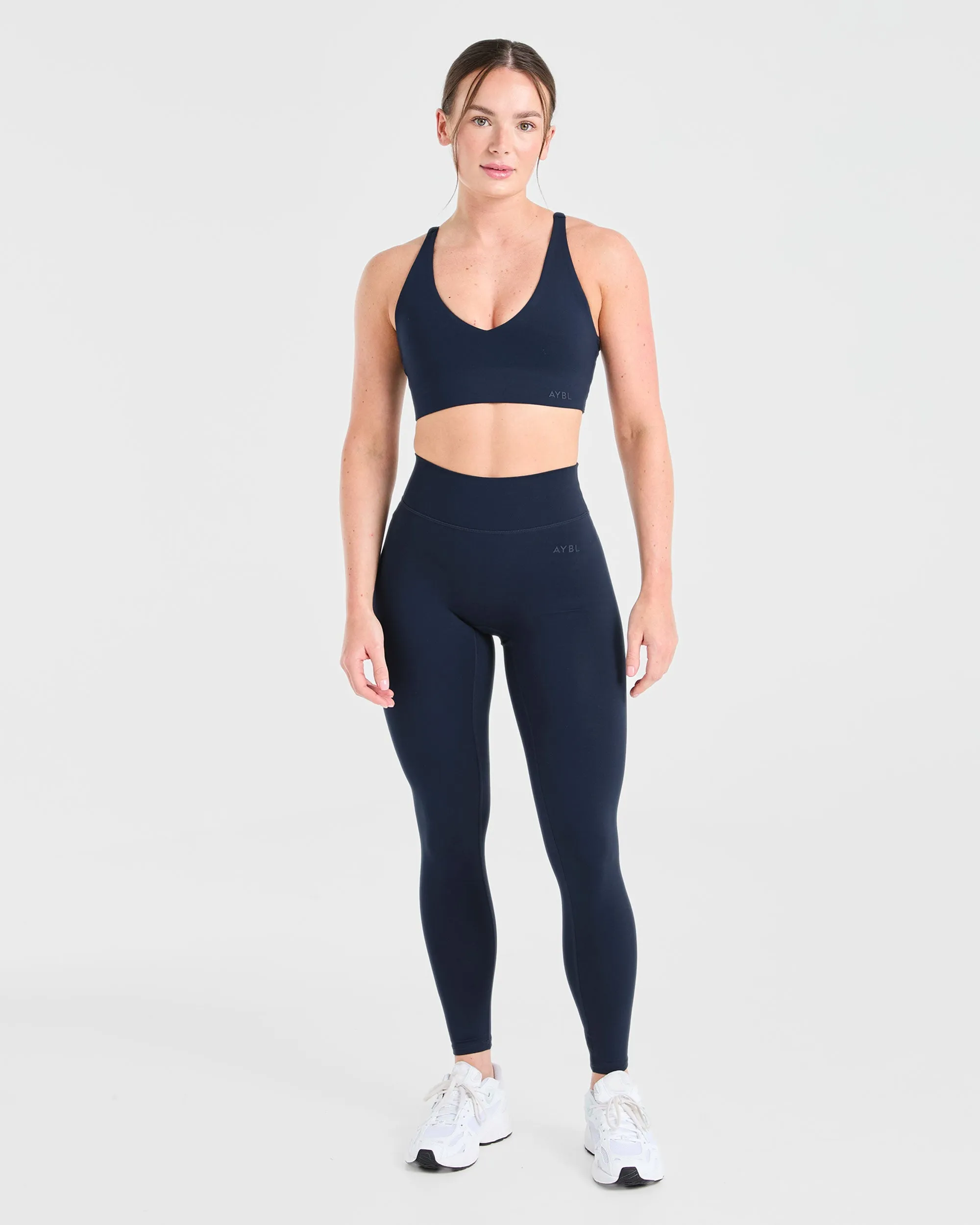 Colorful active clothing Oversized fit seams Staple Sports Bra - Navy