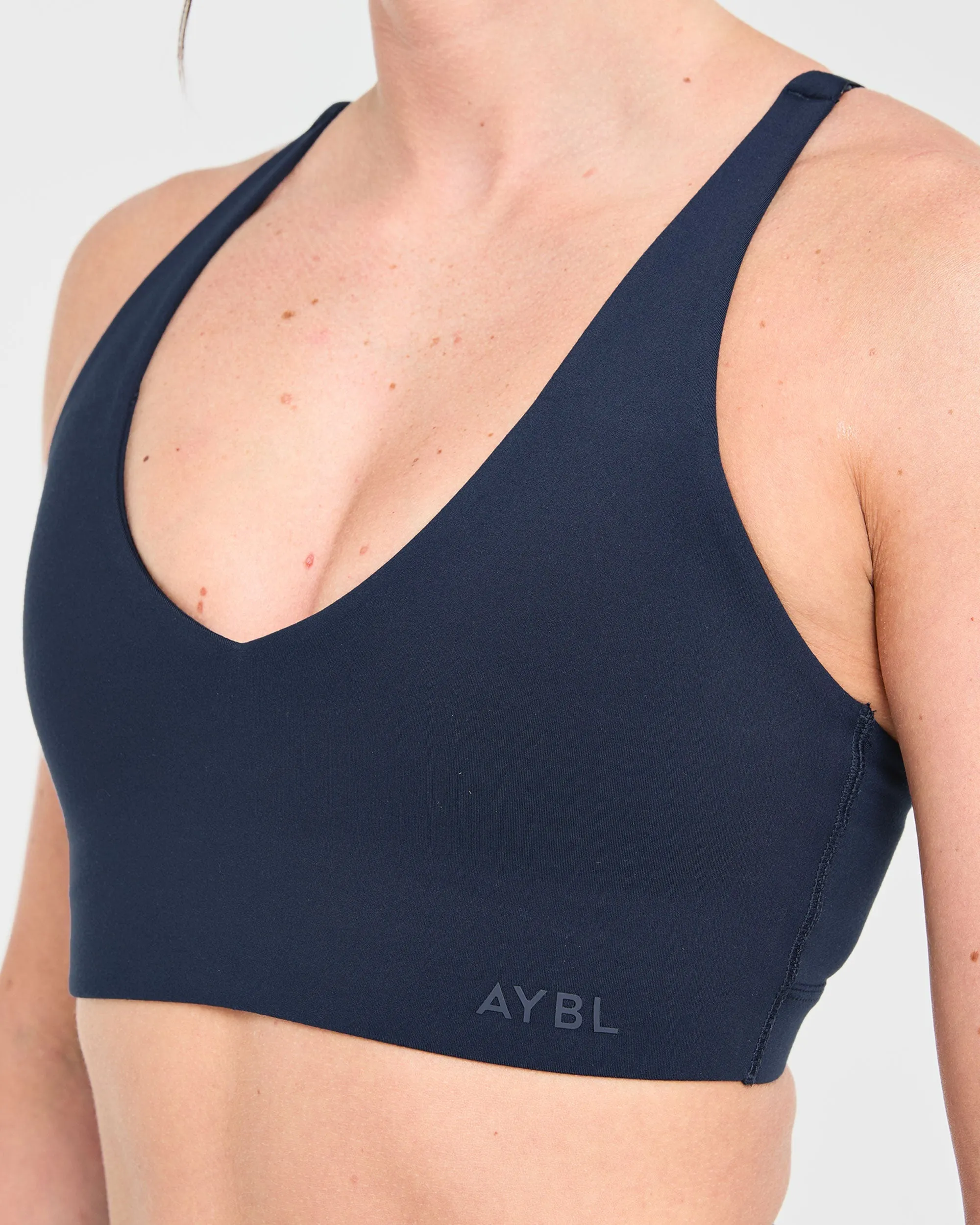 Staple Sports Bra - Navy Striped activewear