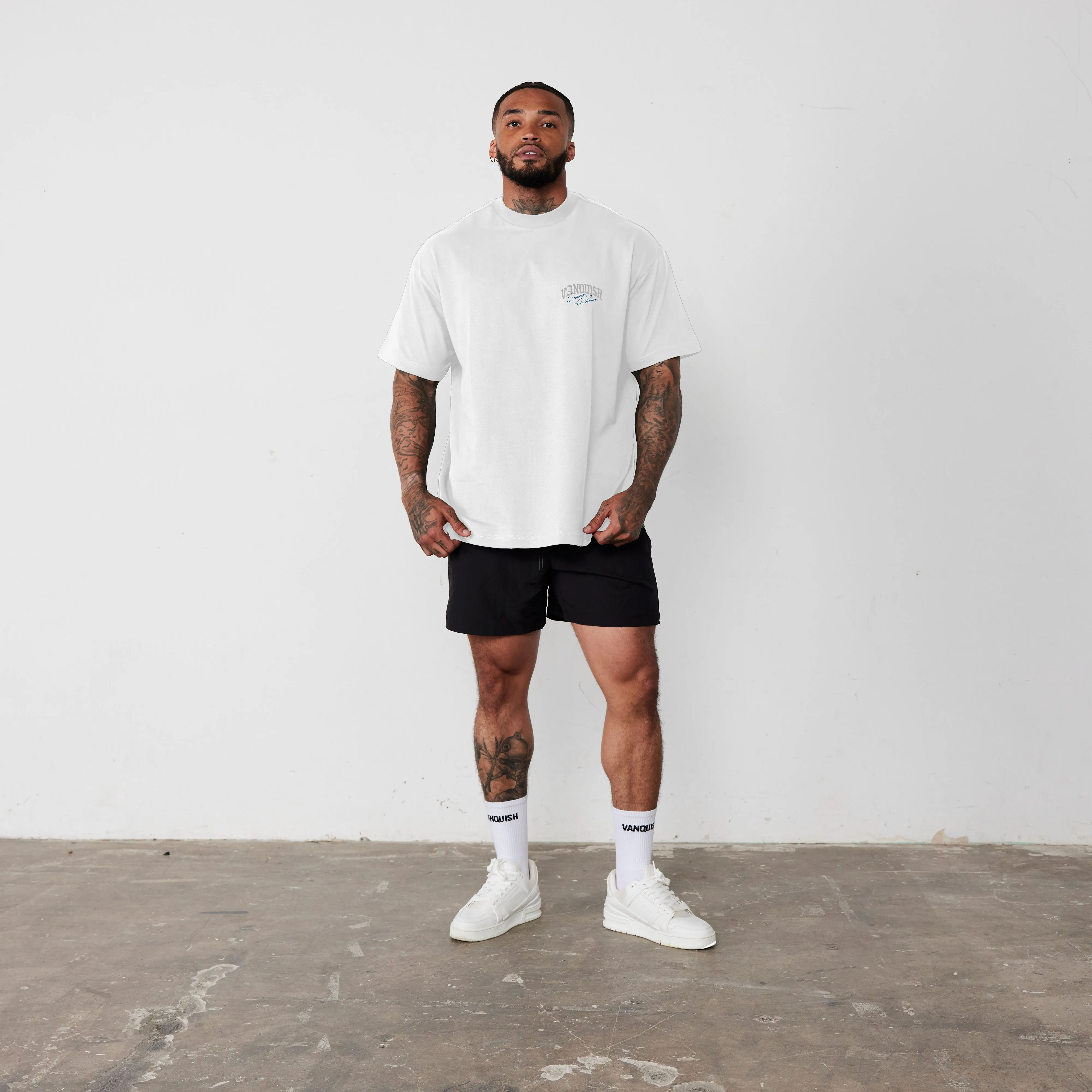 Sleek Fit Vanquish Revolve Summer Regime White Oversized T Shirt