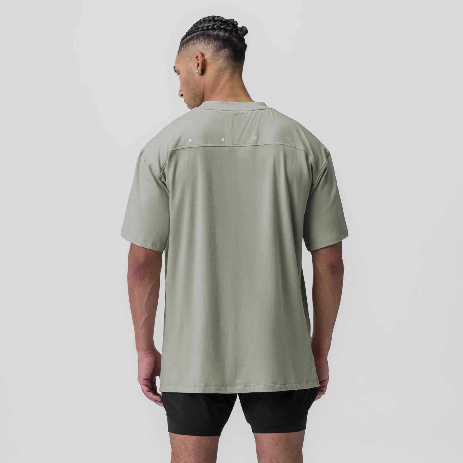 0824. Supima? Oversized Tee - Sage Fuzz Free Surface