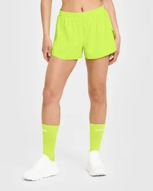 No Ride Up Design Universal Attachment Points Trend Comfort AirMove? Lined Shorts 2" | Charged Lime Green