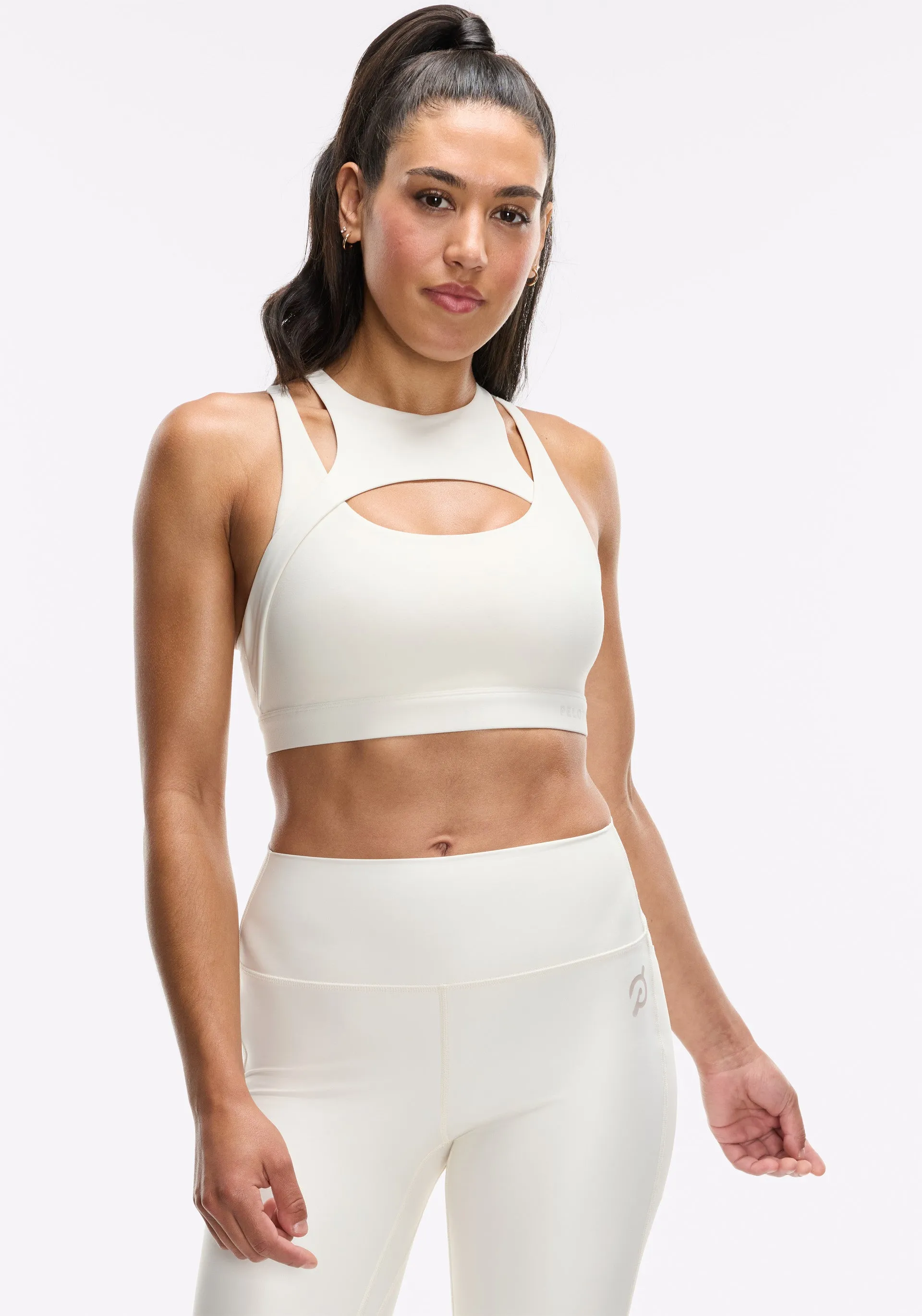 Cadent Shimmer Glaze Cut Out Bra indoor exercise Non-Slip Grip