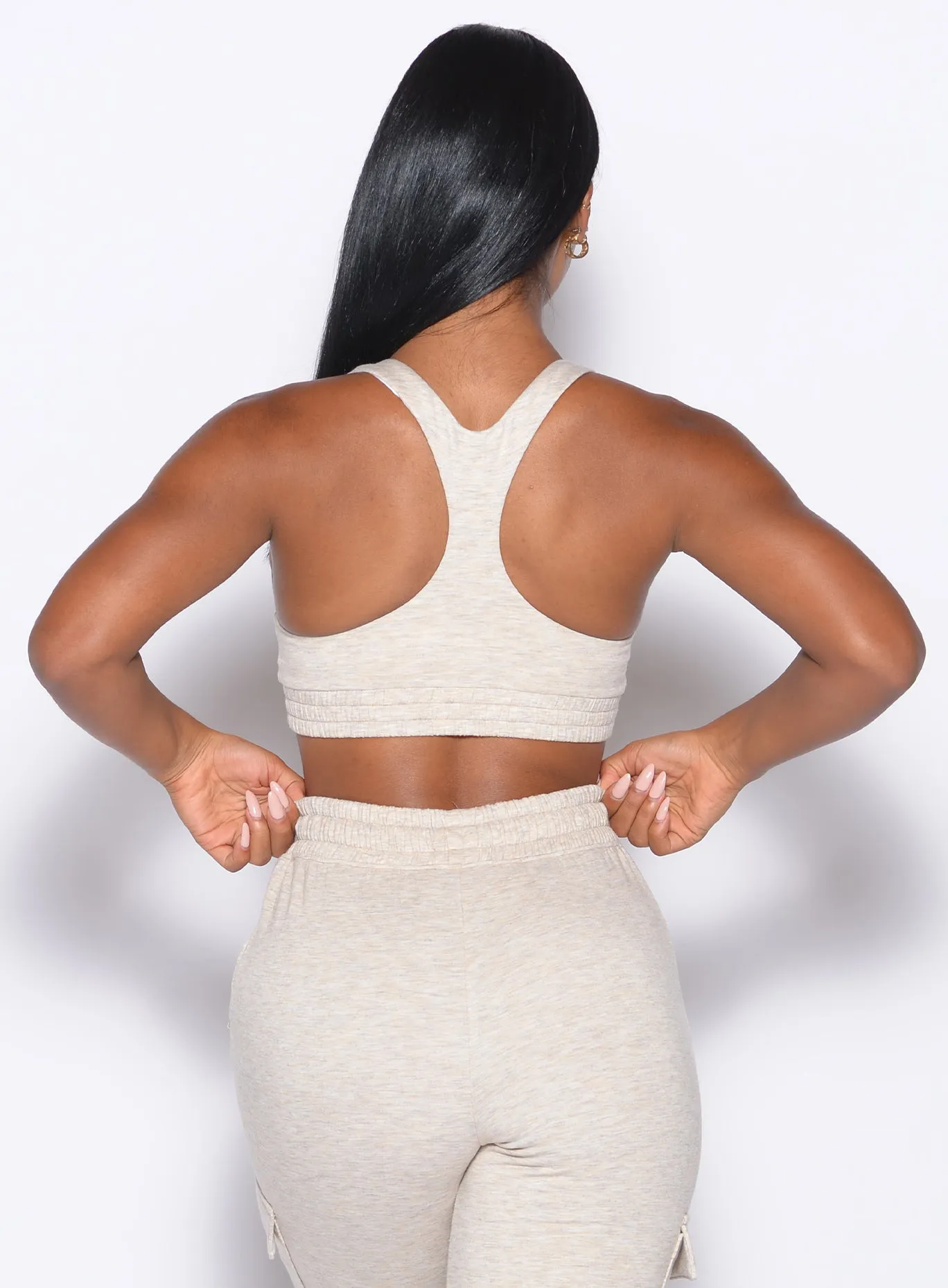 Mock neck seams Sweat Lounge Bra
