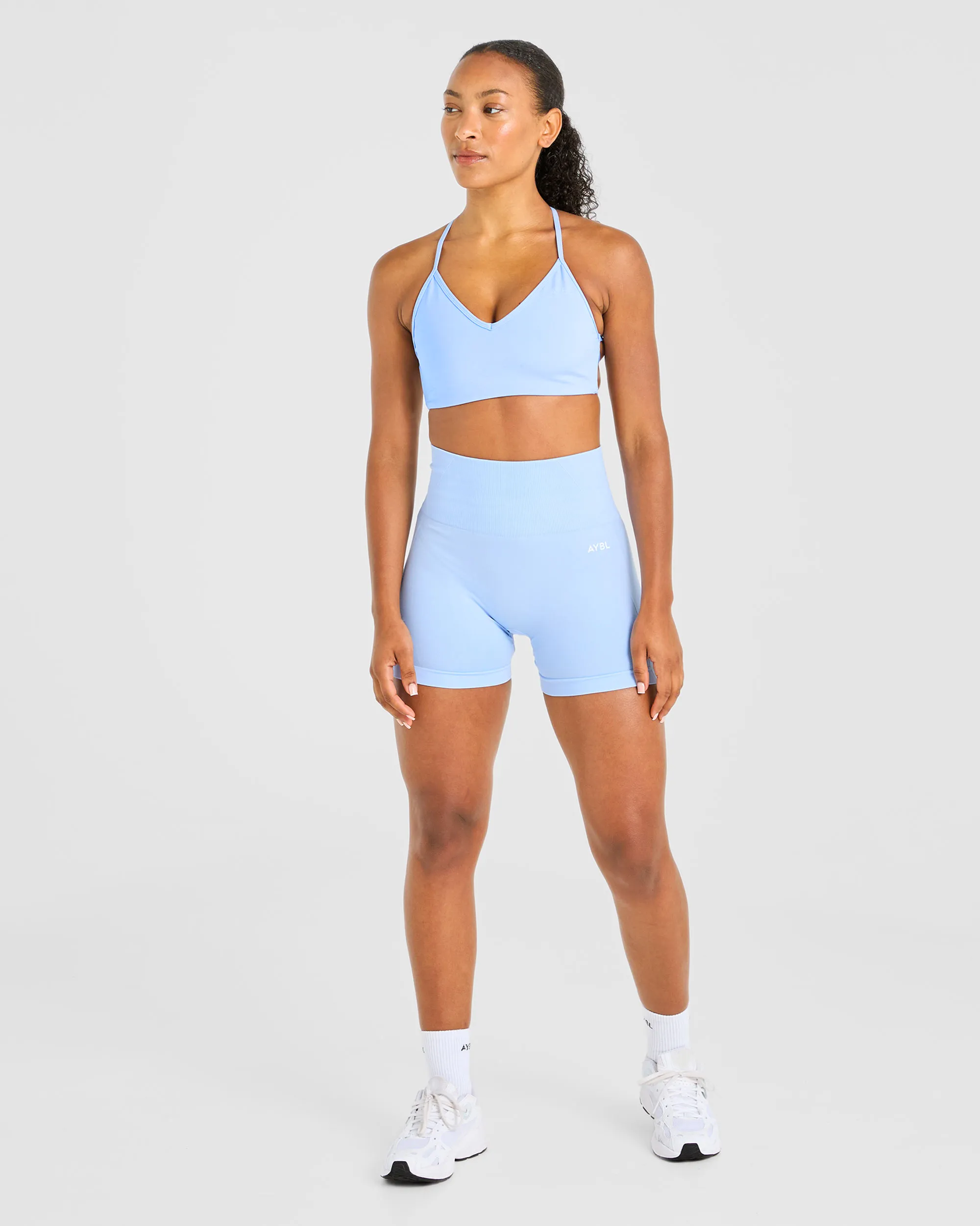 Full body workouts Low-quality Essential Crossback Sports Bra - Baby Blue