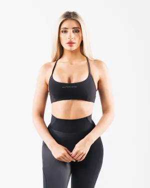 Simple workout outfit Aura 3 Strap Bra - Aura Storm Print