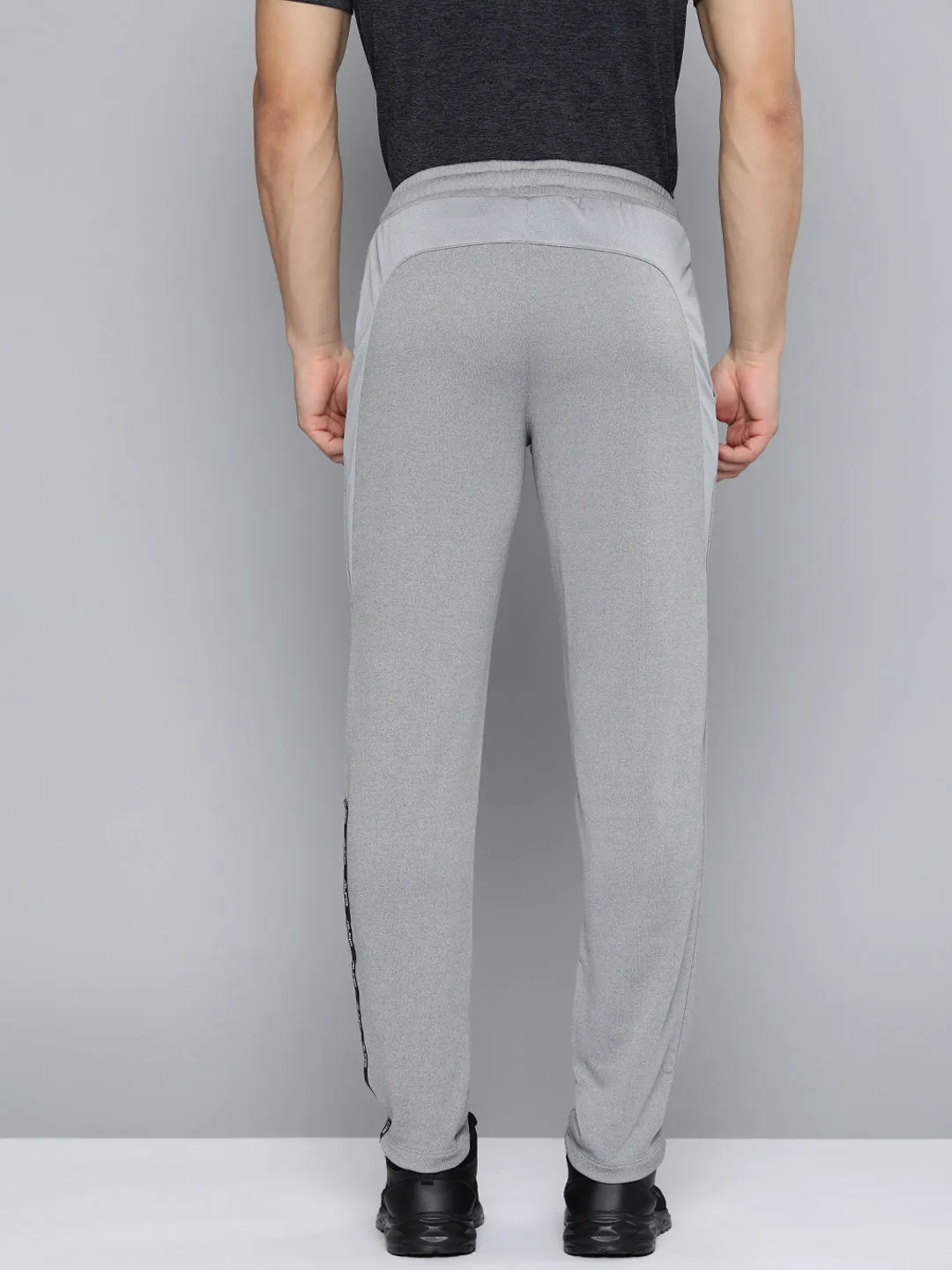 Urban appeal Refined fit Alcis Men Grey Melange Solid Track Pants