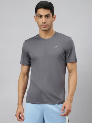 TaglessCollar Quiet Core Alcis Men Graphite Anti-Static Soft-Touch Slim-Fit Sports for All Round Neck Wonder T-Shirt