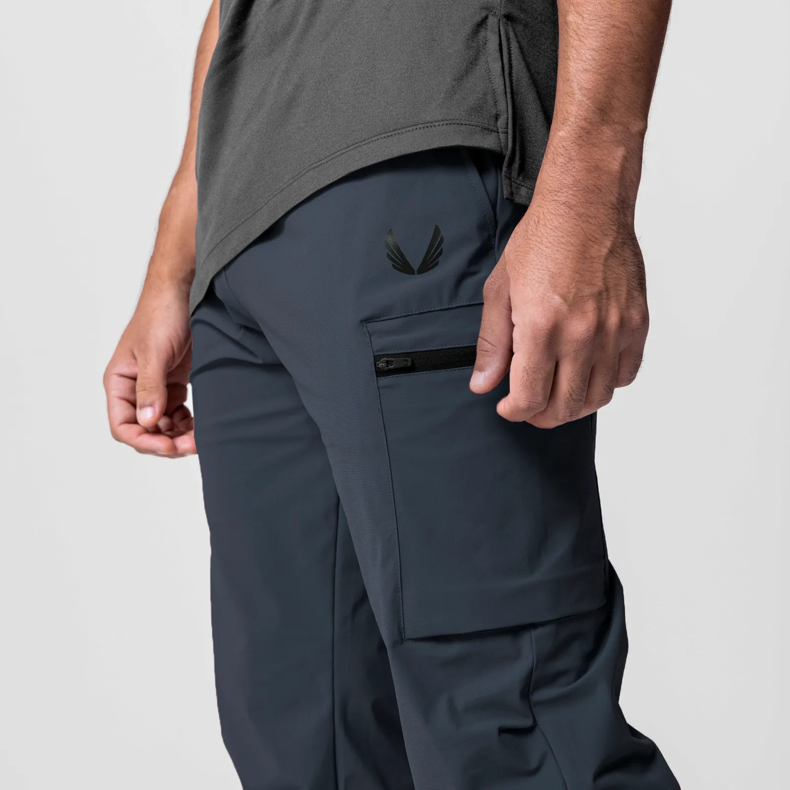 Wrinkle Resistant Finish HighDensityWeave 0656. Tetra-Lite? Standard Zip Jogger - Navy