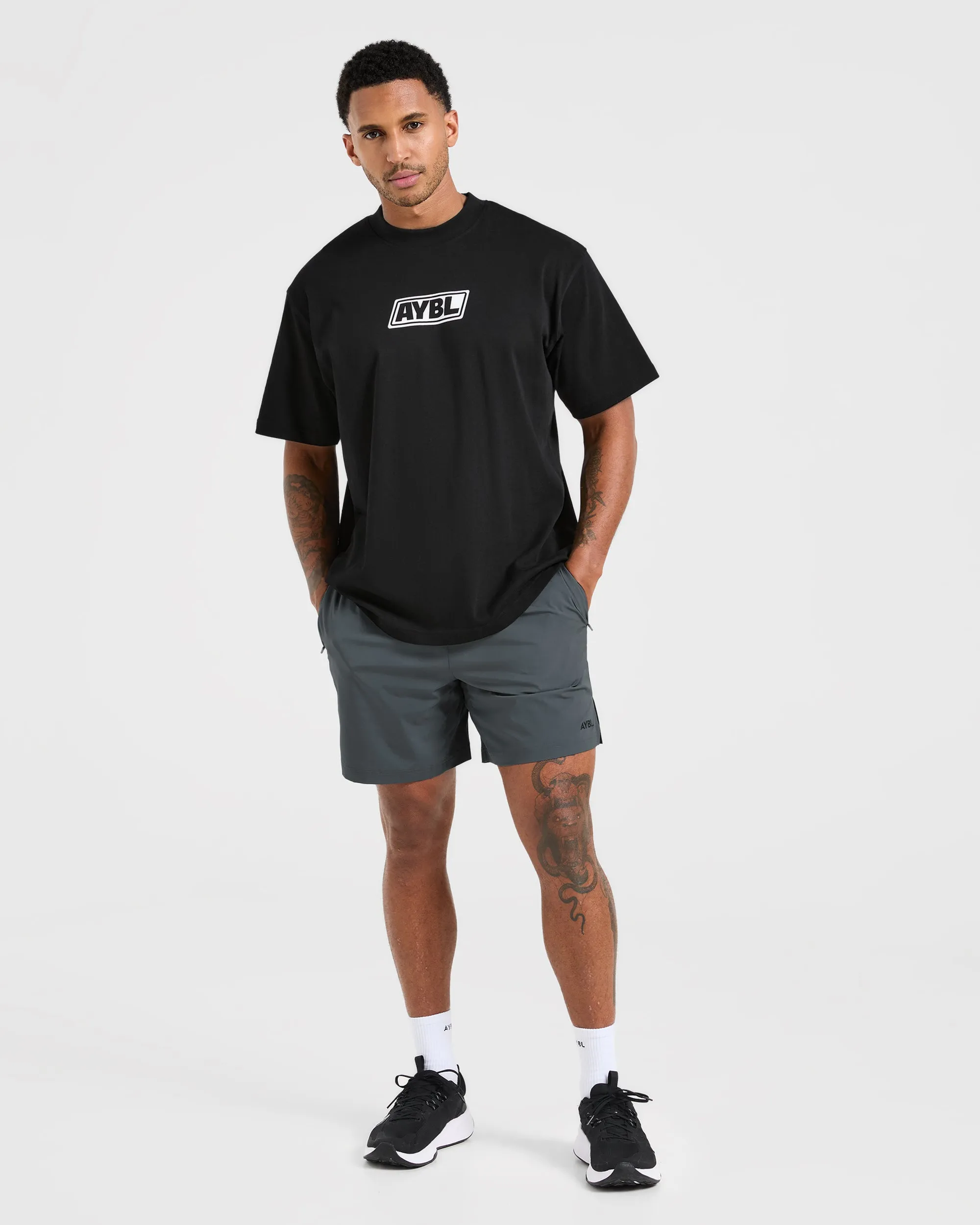 Ascend 7" Shorts - Smoke Grey Fun Patterns Bonded Seam Technology