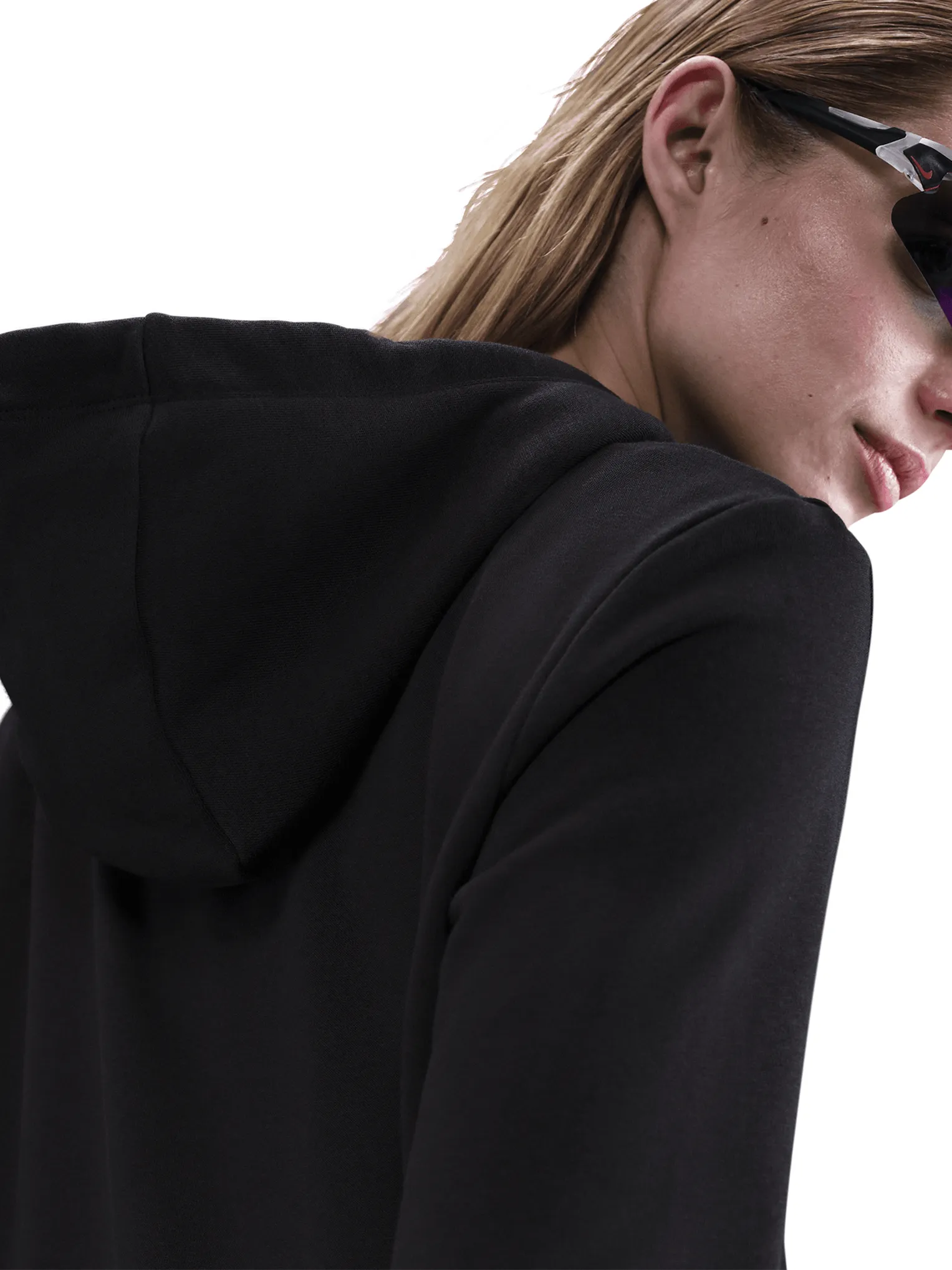 Neutral palette Patchwork Club Fleece Pullover Hoodie