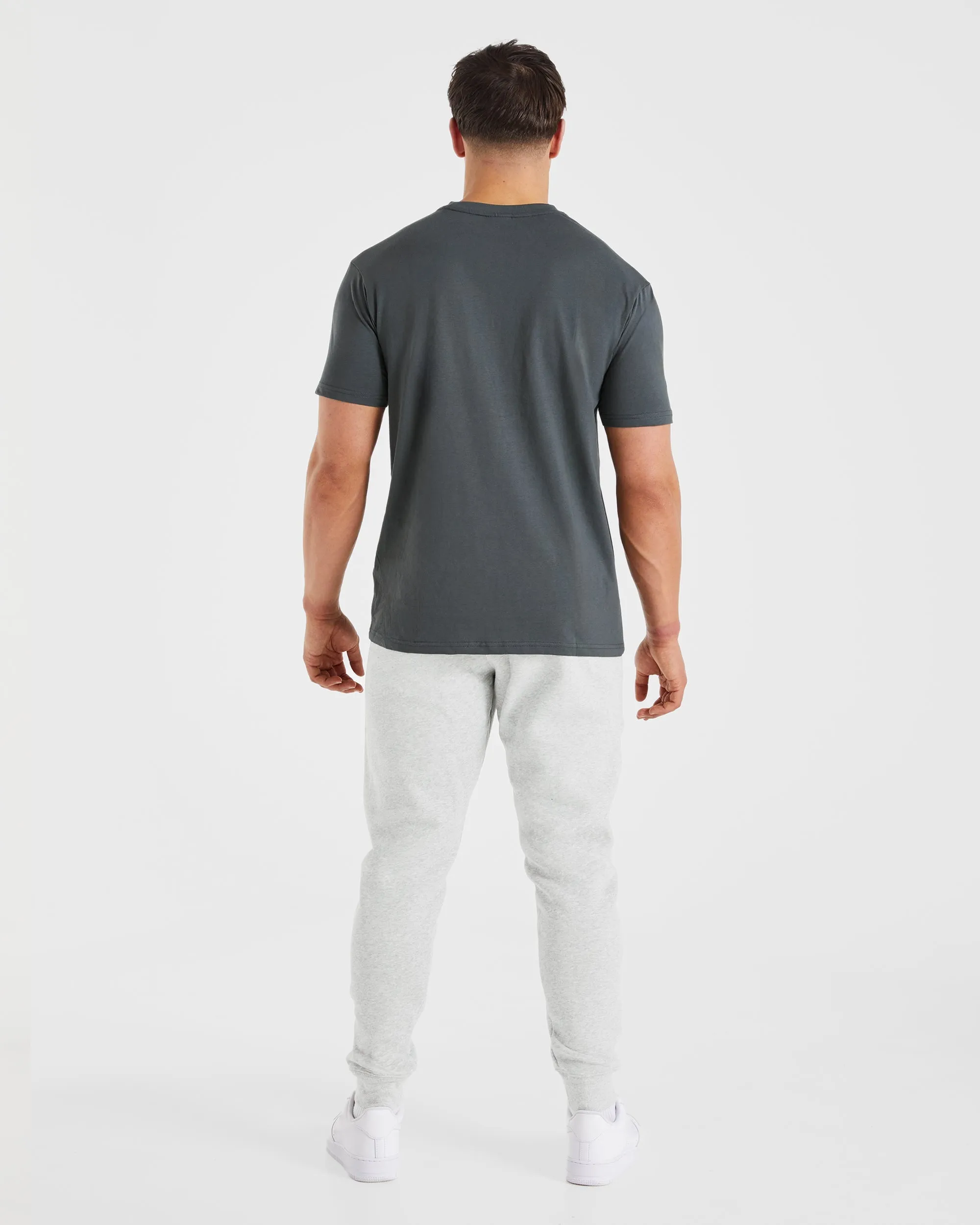 Essential Joggers - Grey Marl ReinforcedStitching