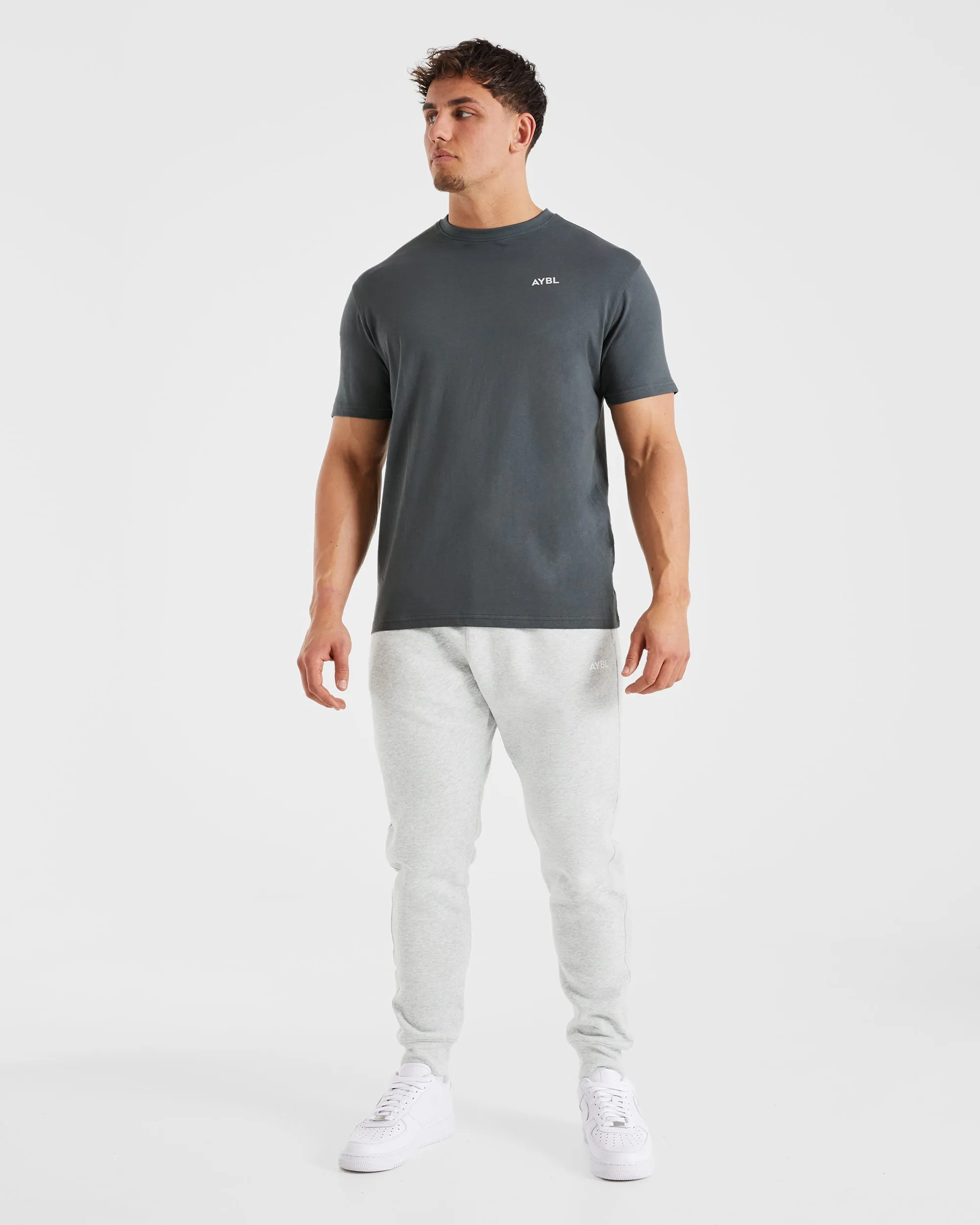 Essential Joggers - Grey Marl Boho chic Breathable Mesh Panels