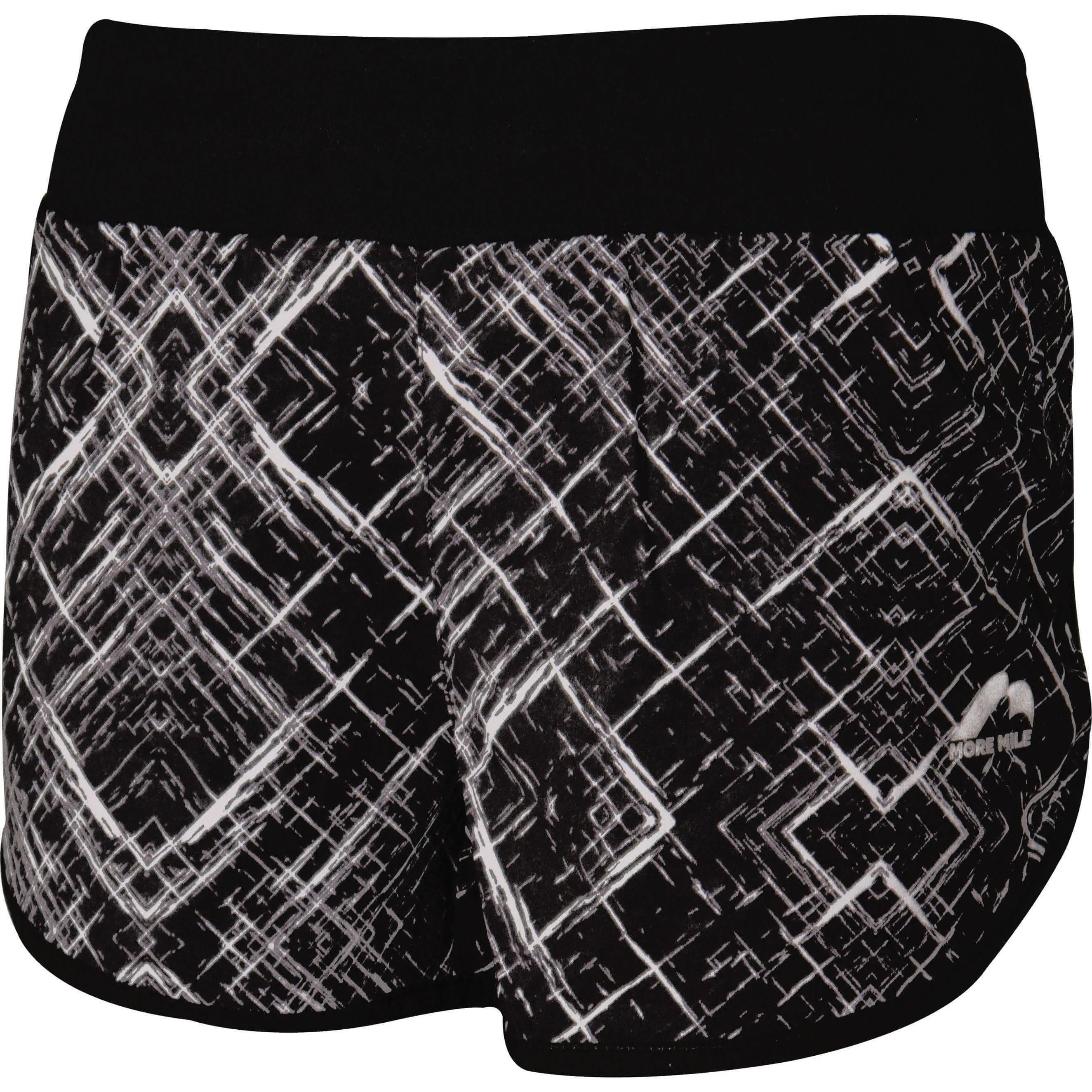 Ventilated Panels More Mile Go For It Womens Running Shorts - Black