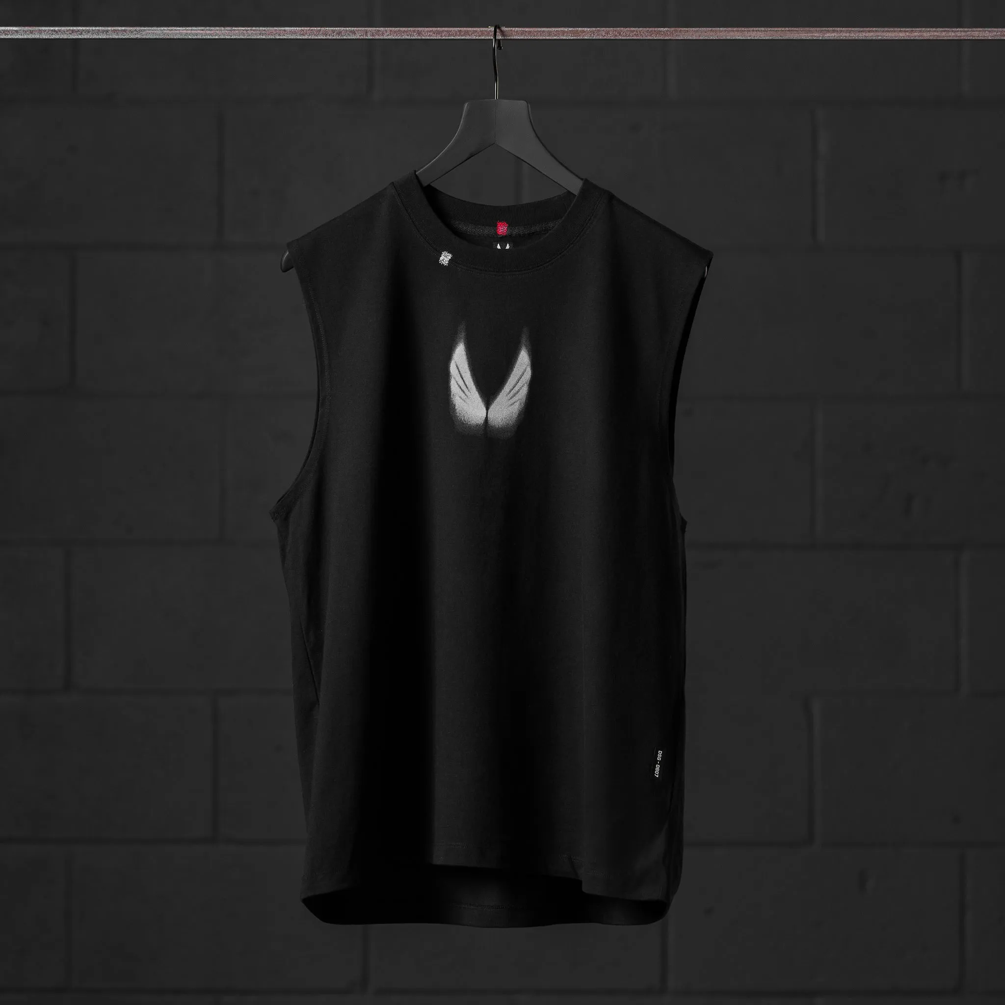 0807. Tech Essential? Relaxed Cutoff - Black "Motion Blur" Anti Odor Treatment intermittent use