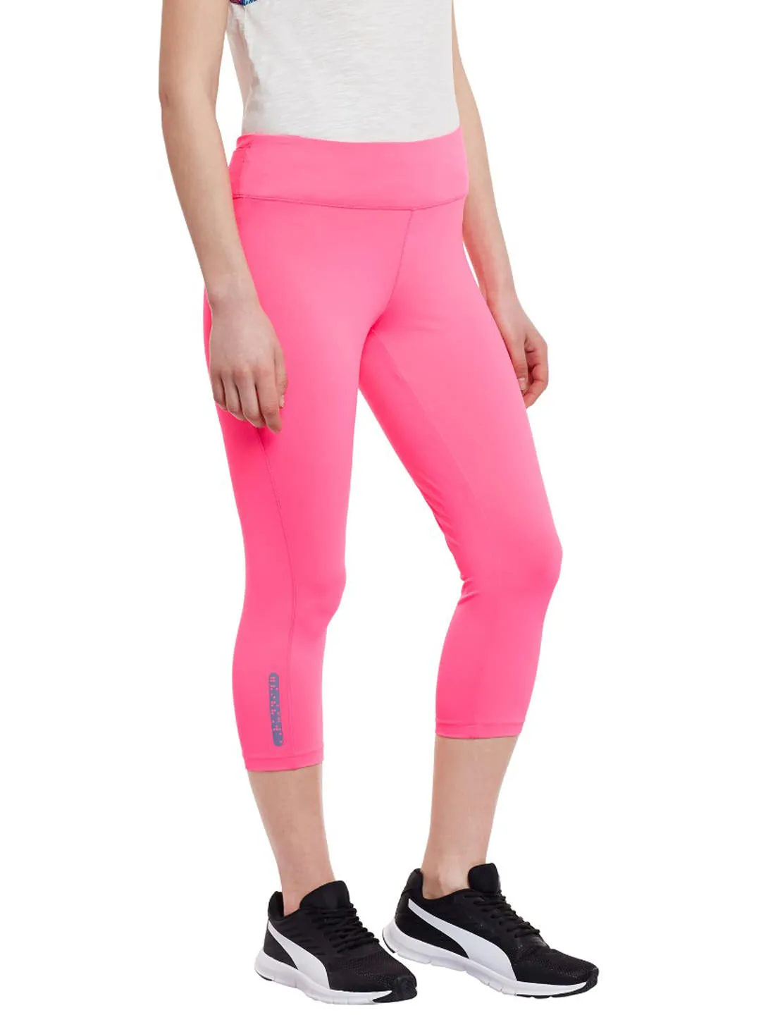 Alcis Women Solid Pink Tights Minimal Look