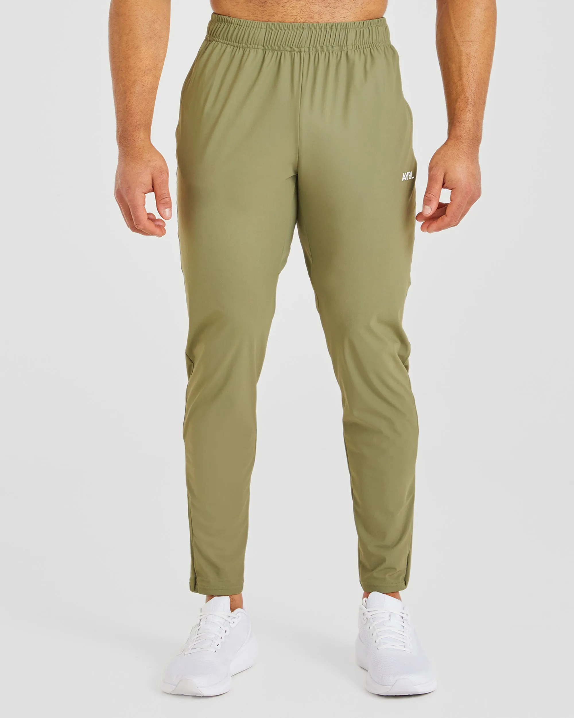 Windproof Membrane HighRiseWaist Ascend Zip Joggers - Olive Green