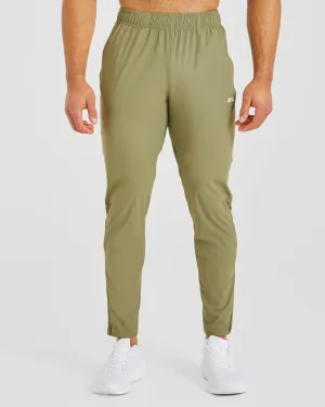 Windproof Membrane HighRiseWaist Ascend Zip Joggers - Olive Green