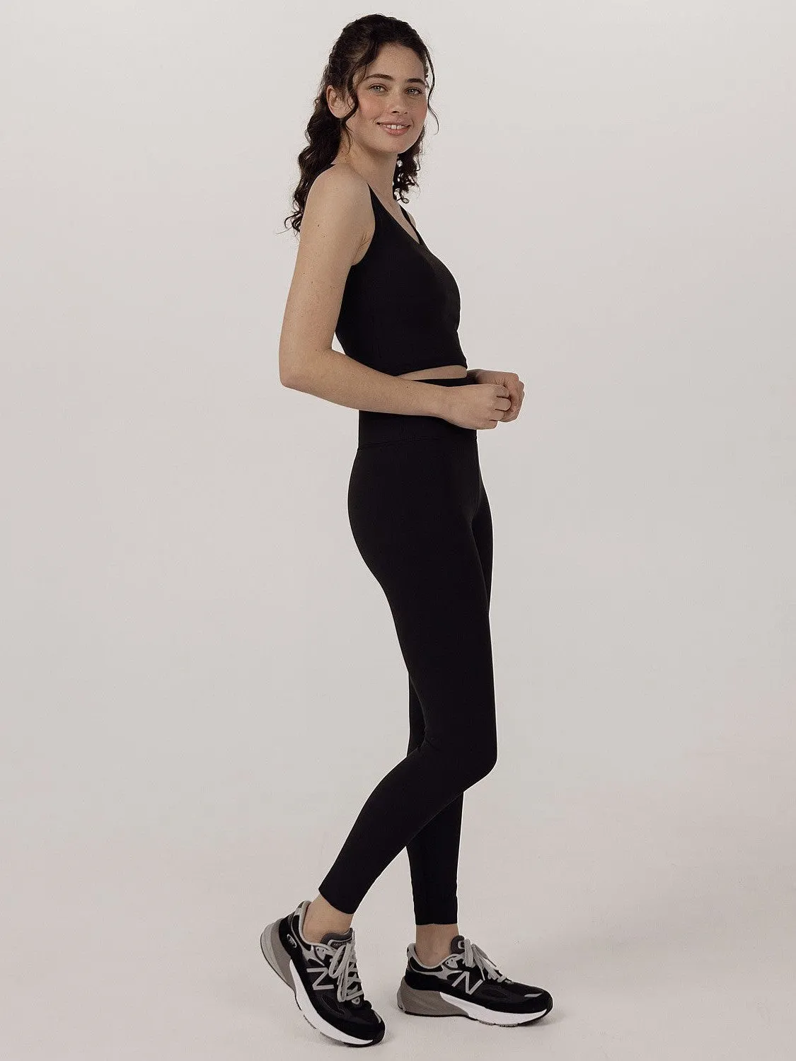 Black Sense Tights Soft Stretch Park Run Squat Proof