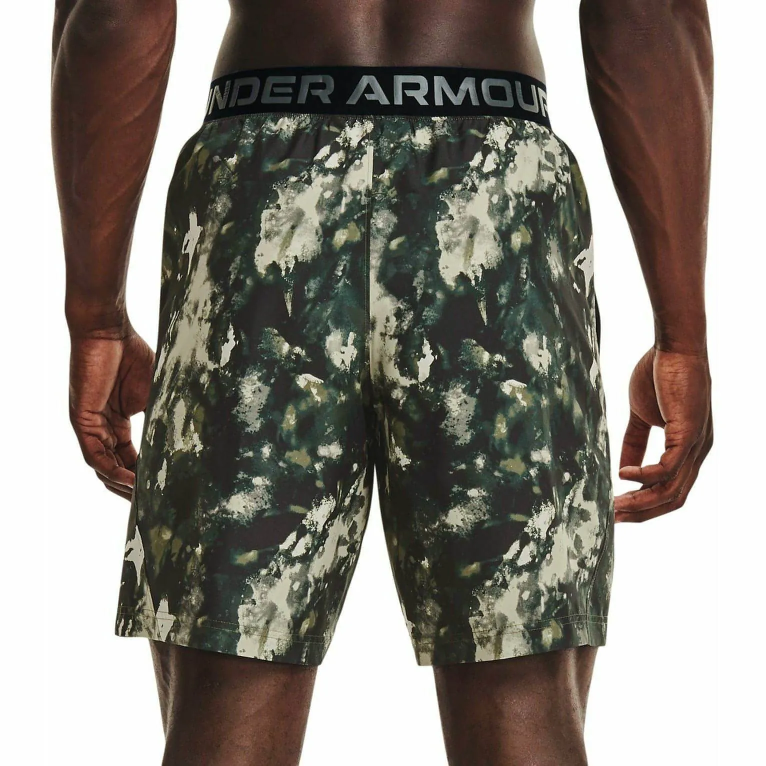 button-down look Under Armour Woven Adapt Mens Training Shorts - Green