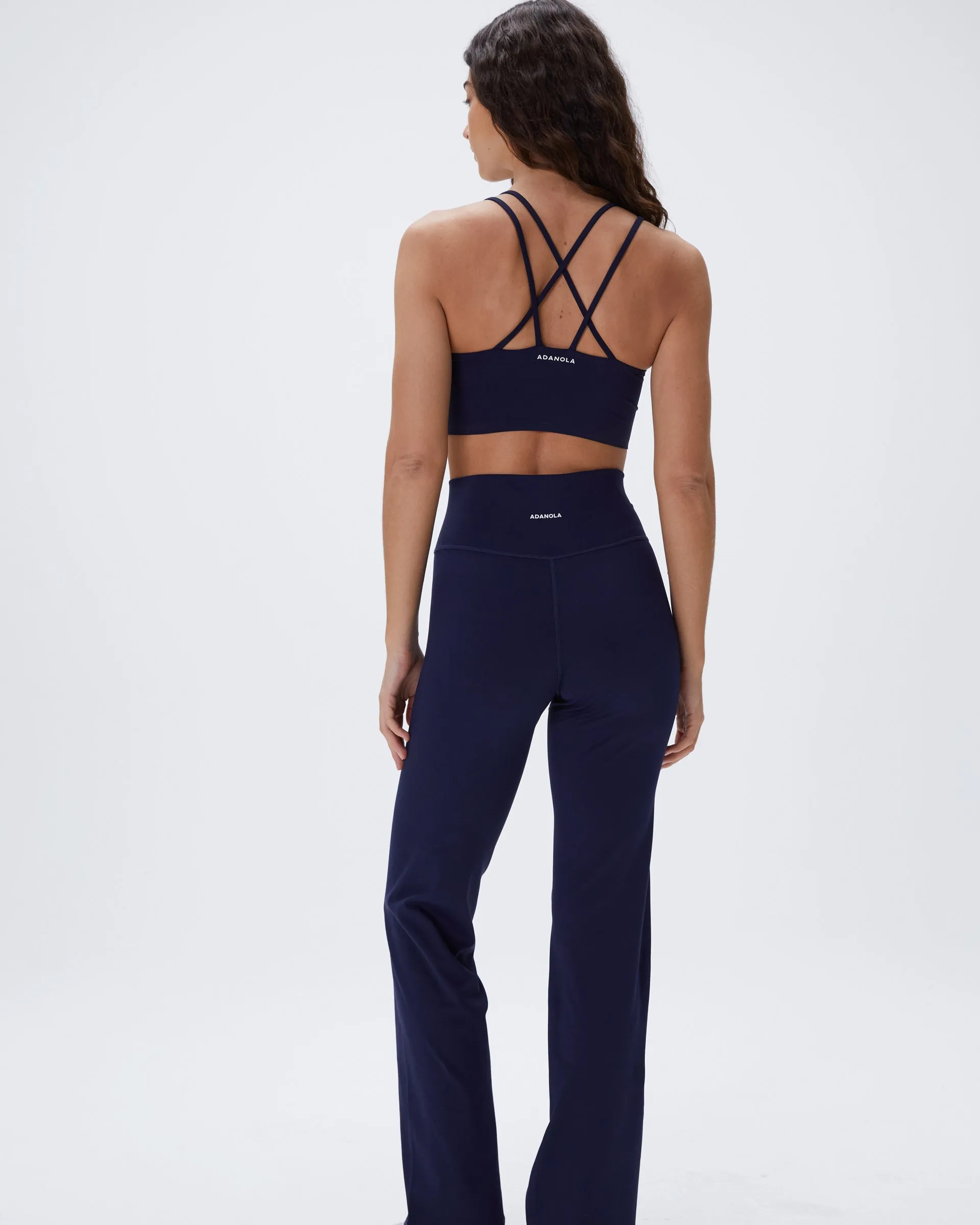 Wrap Over Yoga Pant - Navy Blue Super Flex Postpartum Fit Slim Fit