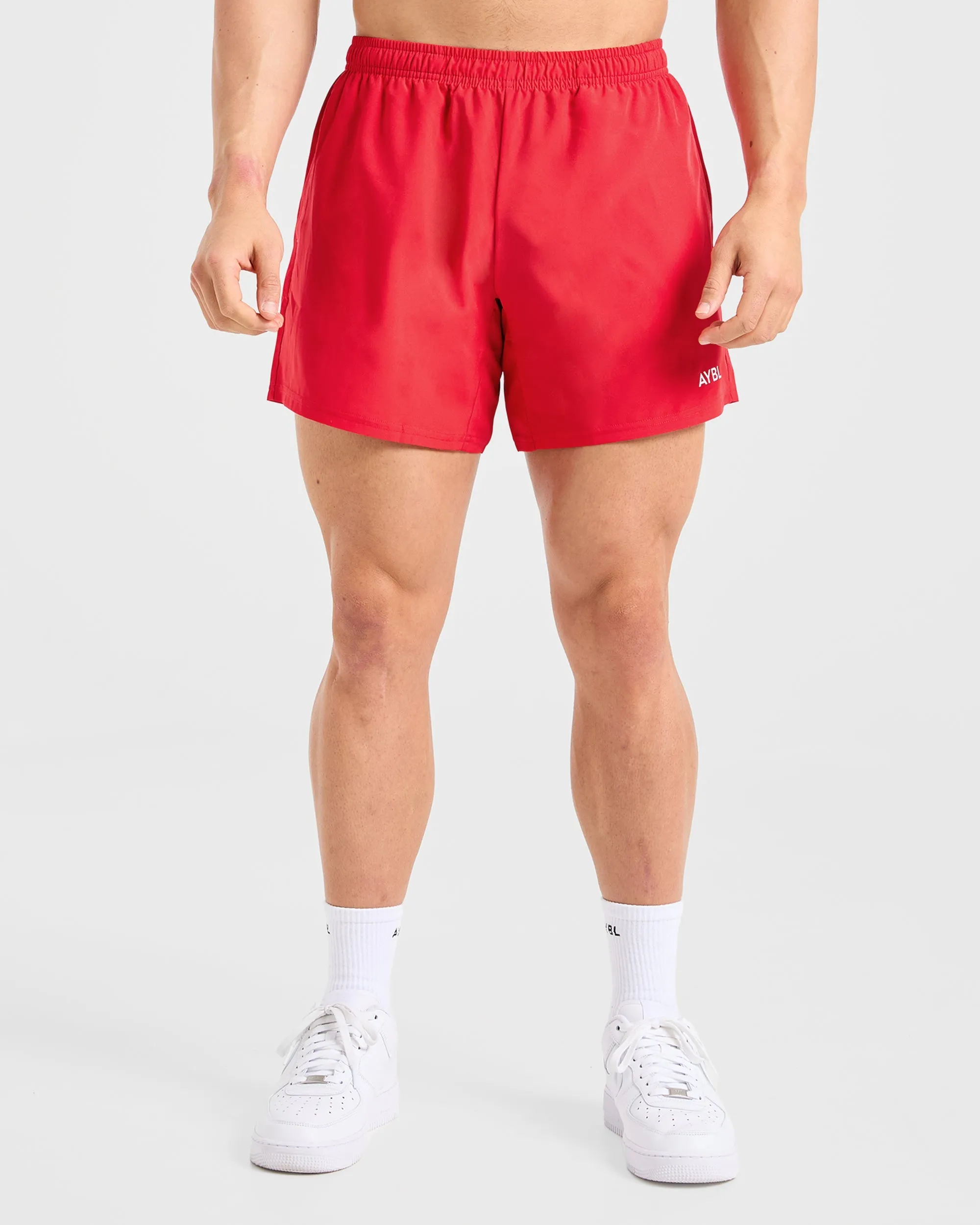 Anti Slip Waist Grip Core 5" Shorts - Chilli Red
