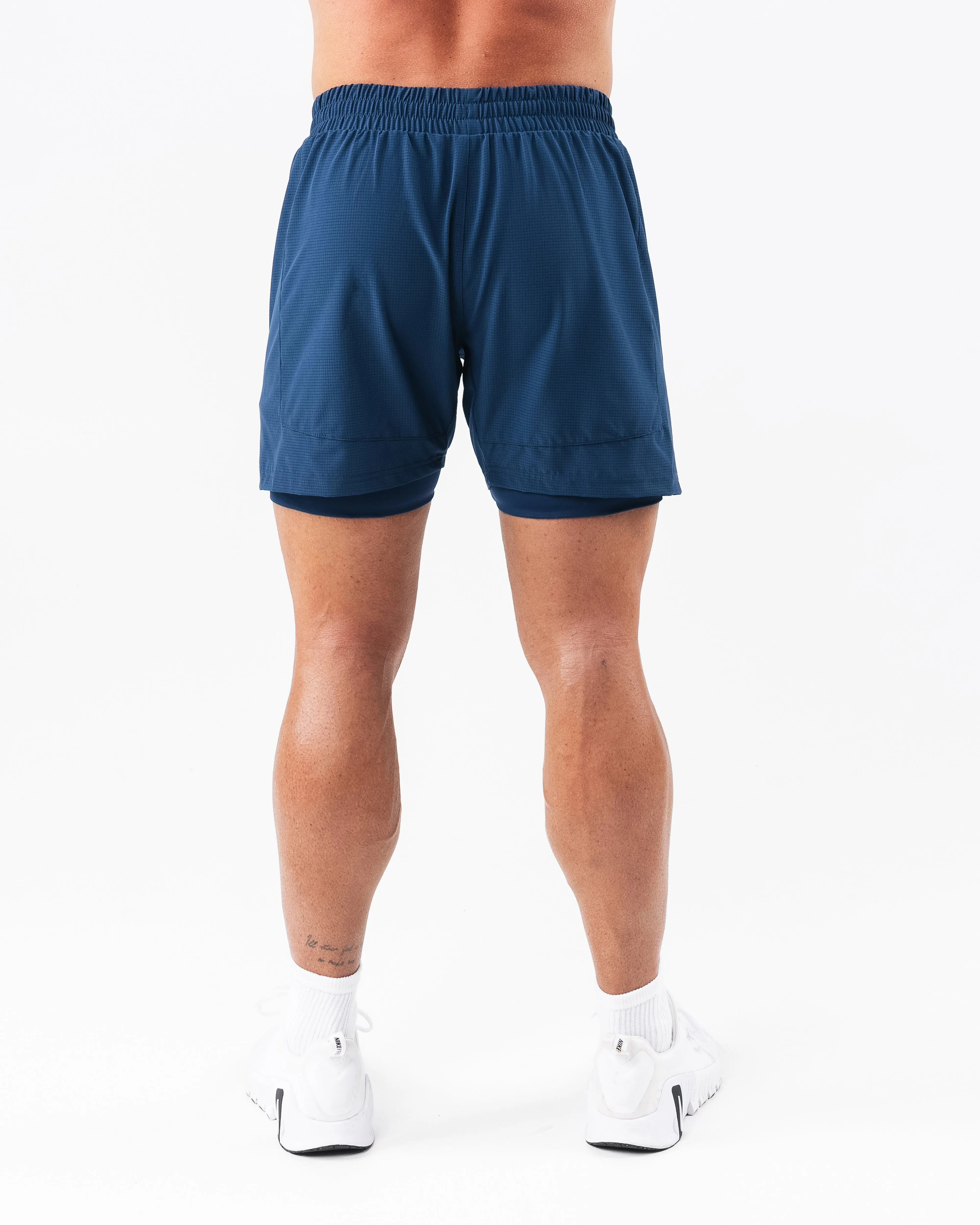 Flatlock stitching Infinity Short - Denim